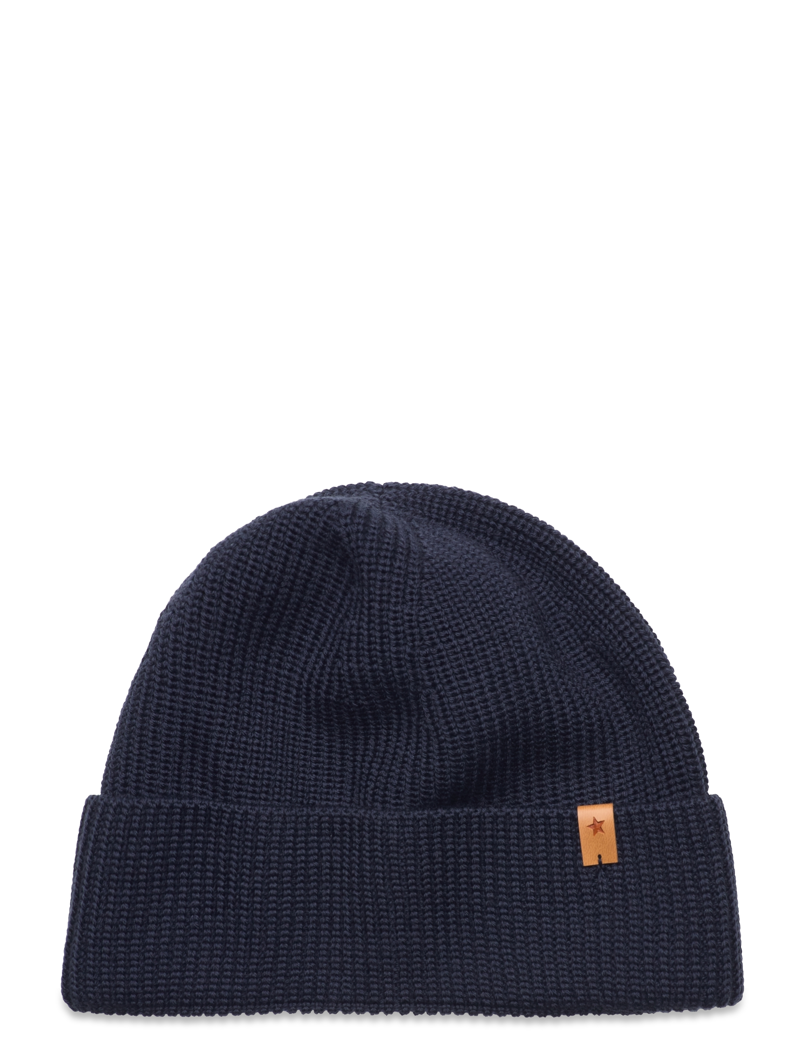 Beanie Solid Wool Knit - NAVY