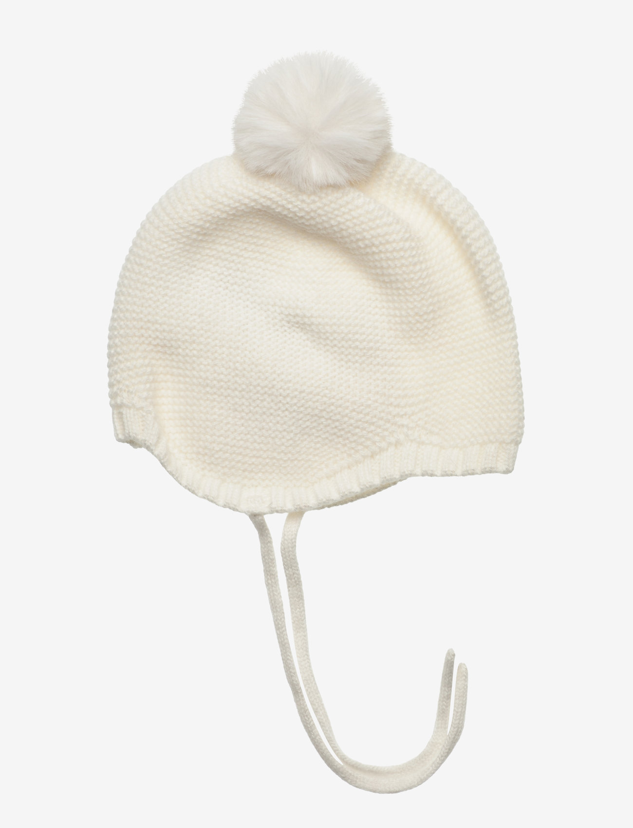 Huttelihut - Bonnet Wool Knit w. Pompom - off-white - 0