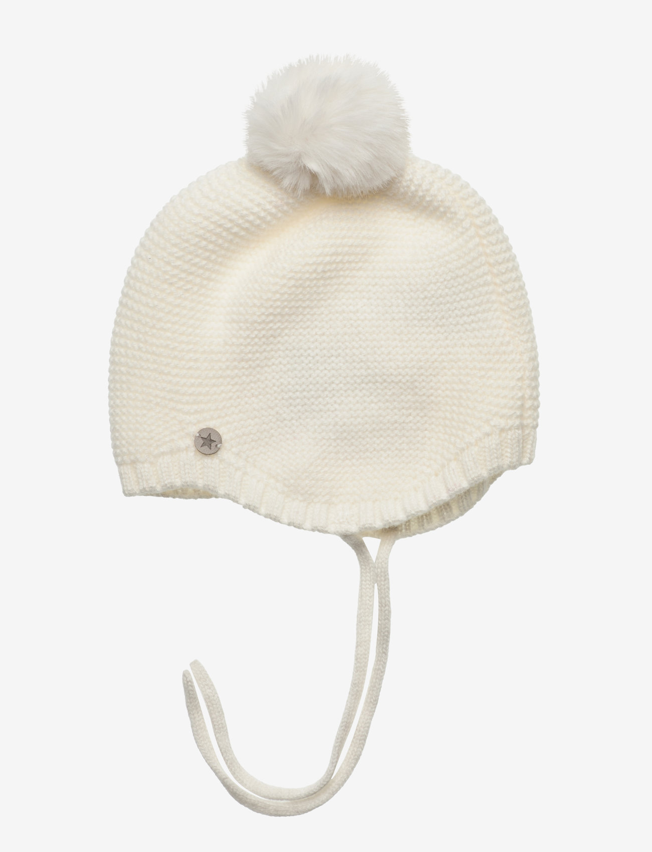 Huttelihut - Bonnet Wool Knit w. Pompom - off-white - 1