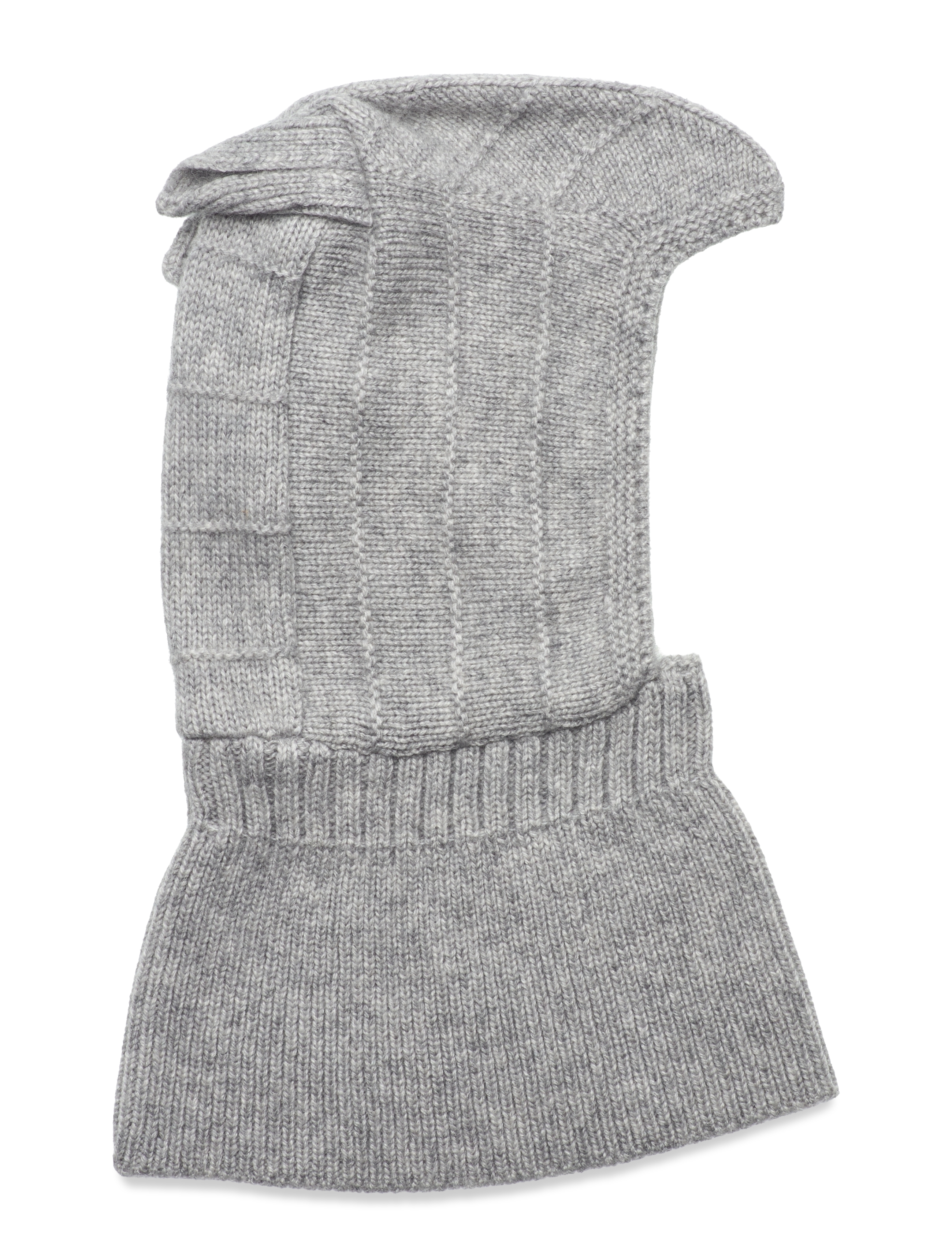 Balaclava Ears Wool Knit - LIGHT GREY MELANGE