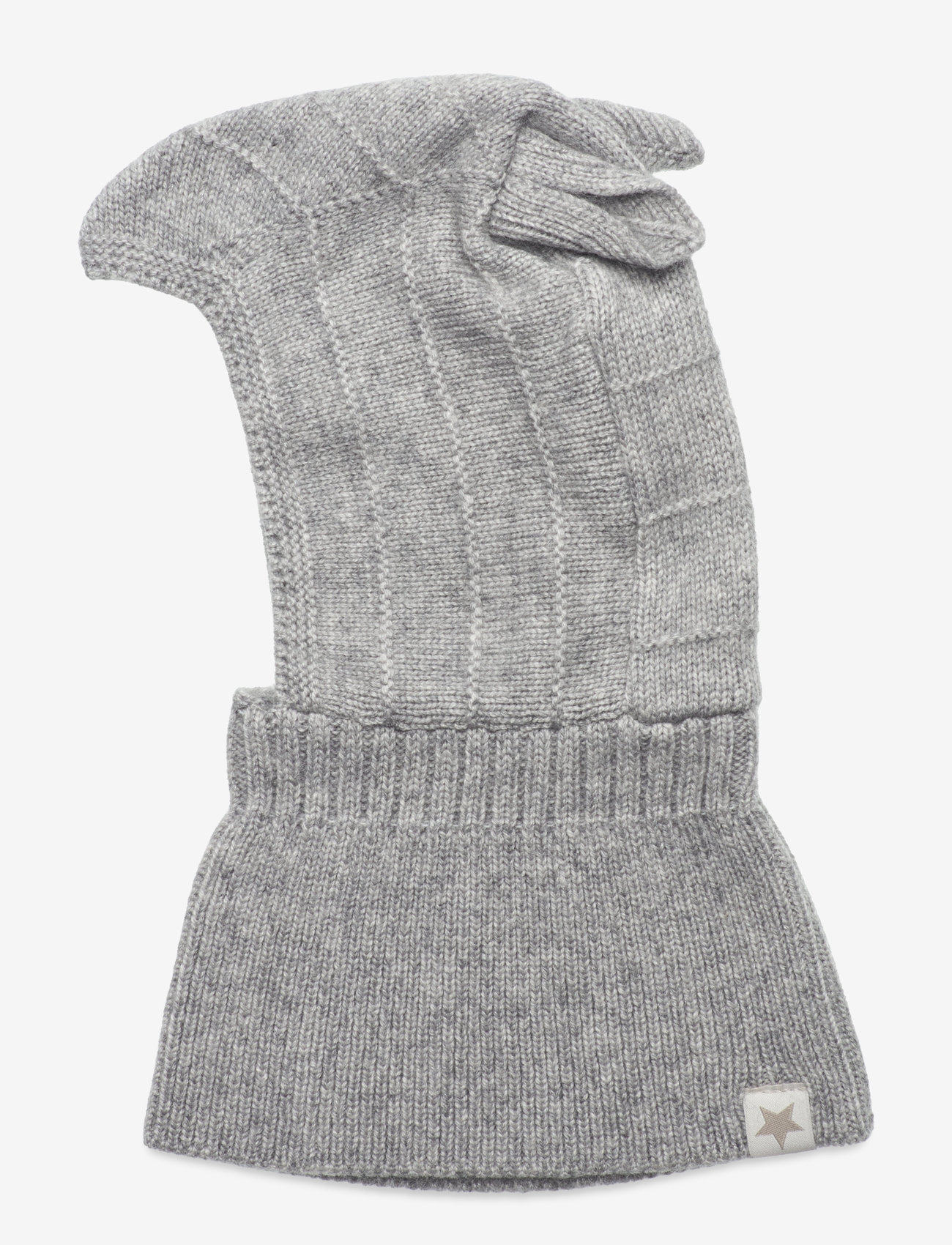 Huttelihut - Balaclava Ears Wool Knit - light grey melange - 1