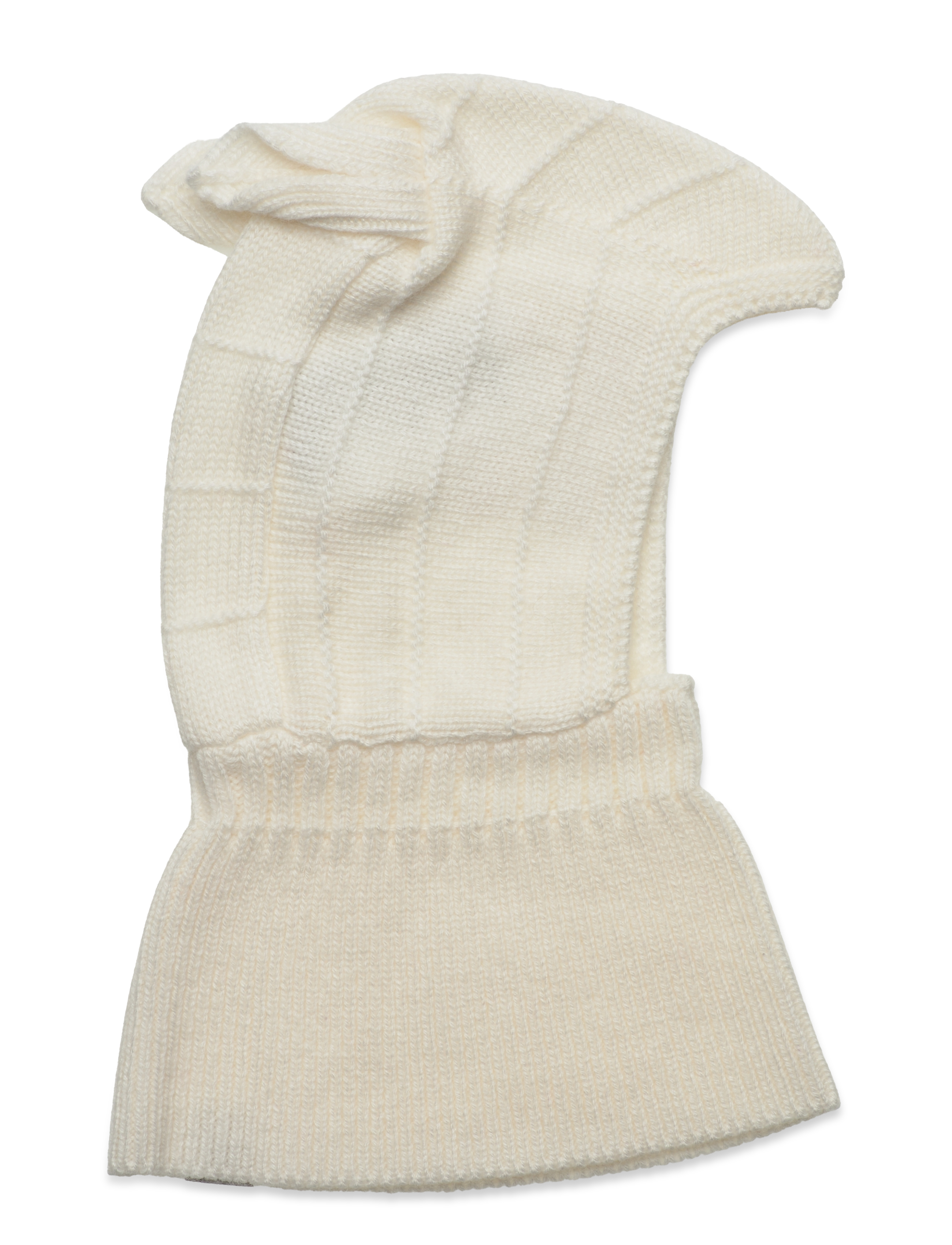 Balaclava Ears Wool Knit - OFF-WHITE