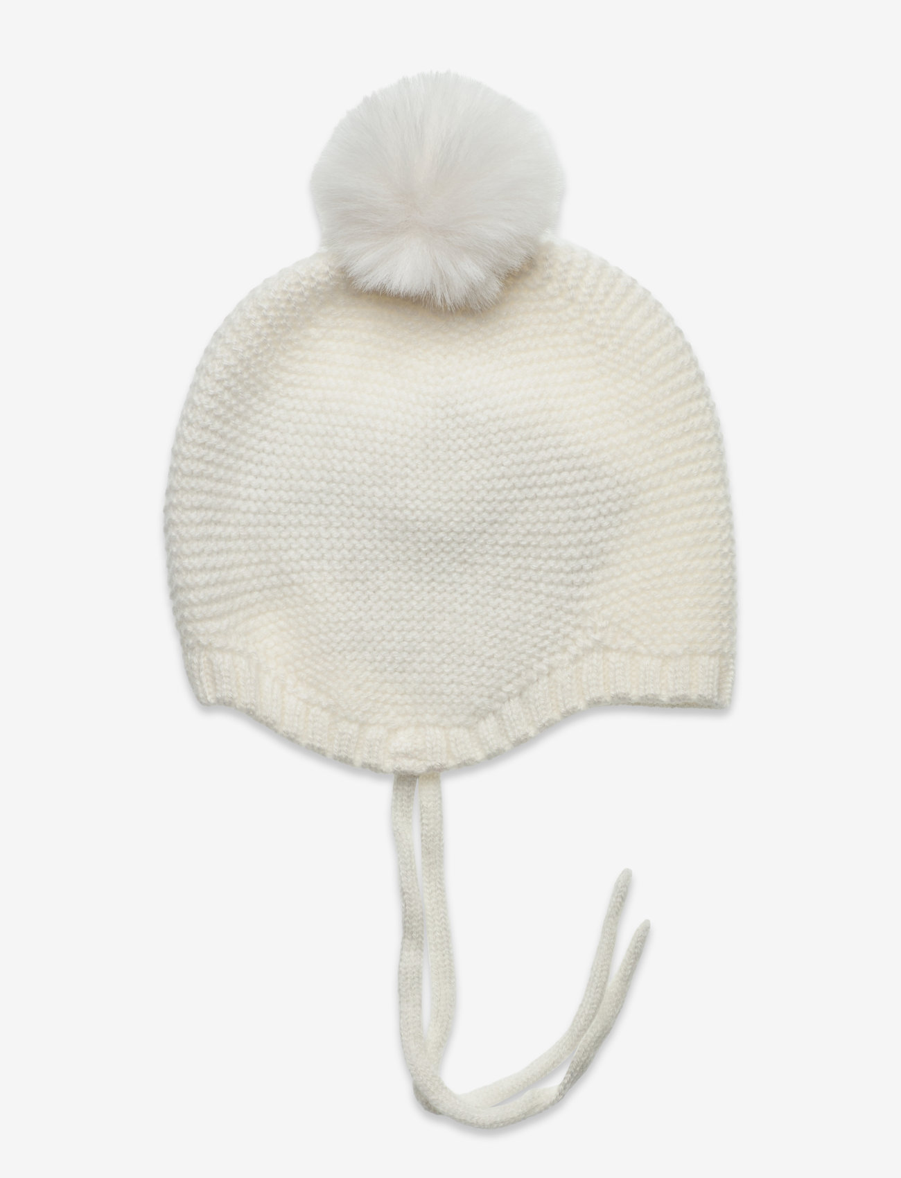 Huttelihut - Bonnet Wool Knit w. Pompom - off-white - 0