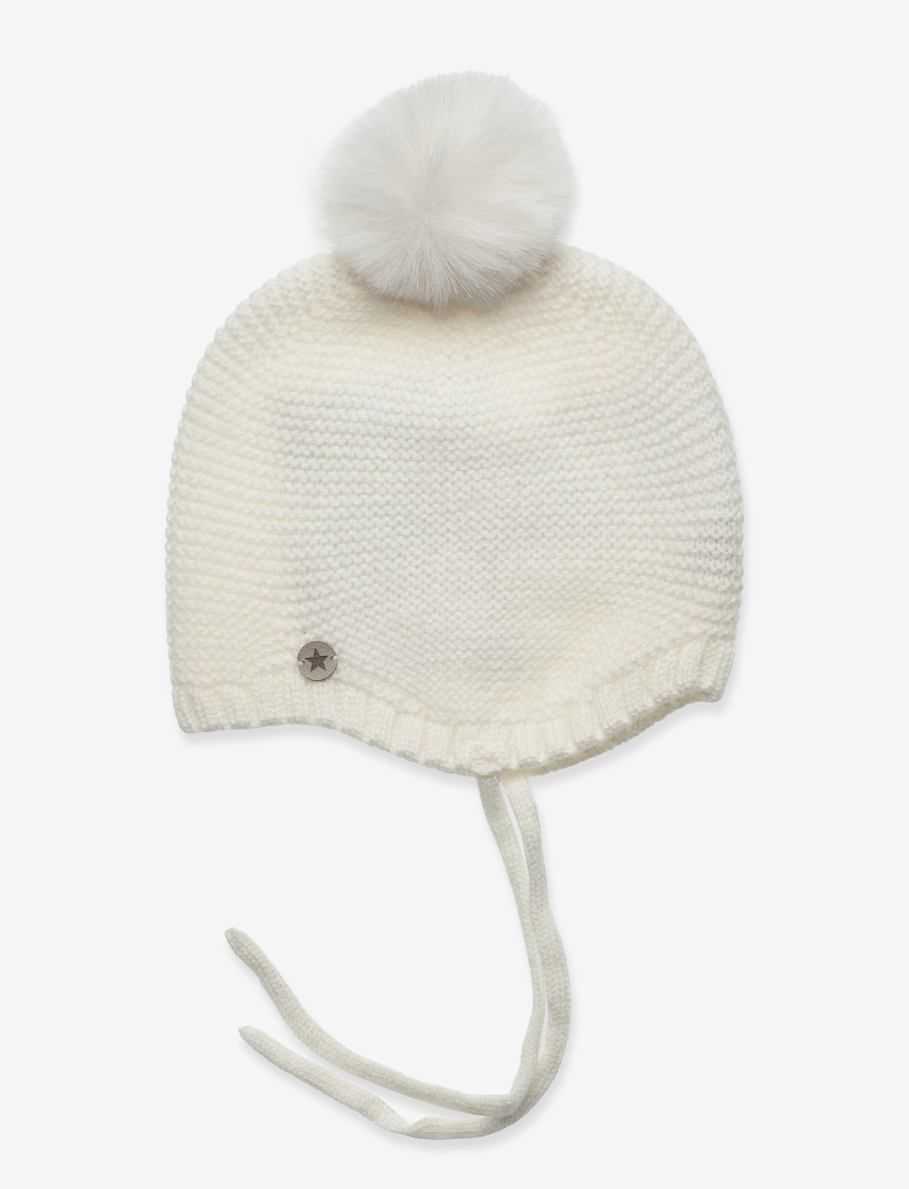 Huttelihut - Bonnet Wool Knit w. Pompom - off-white - 1