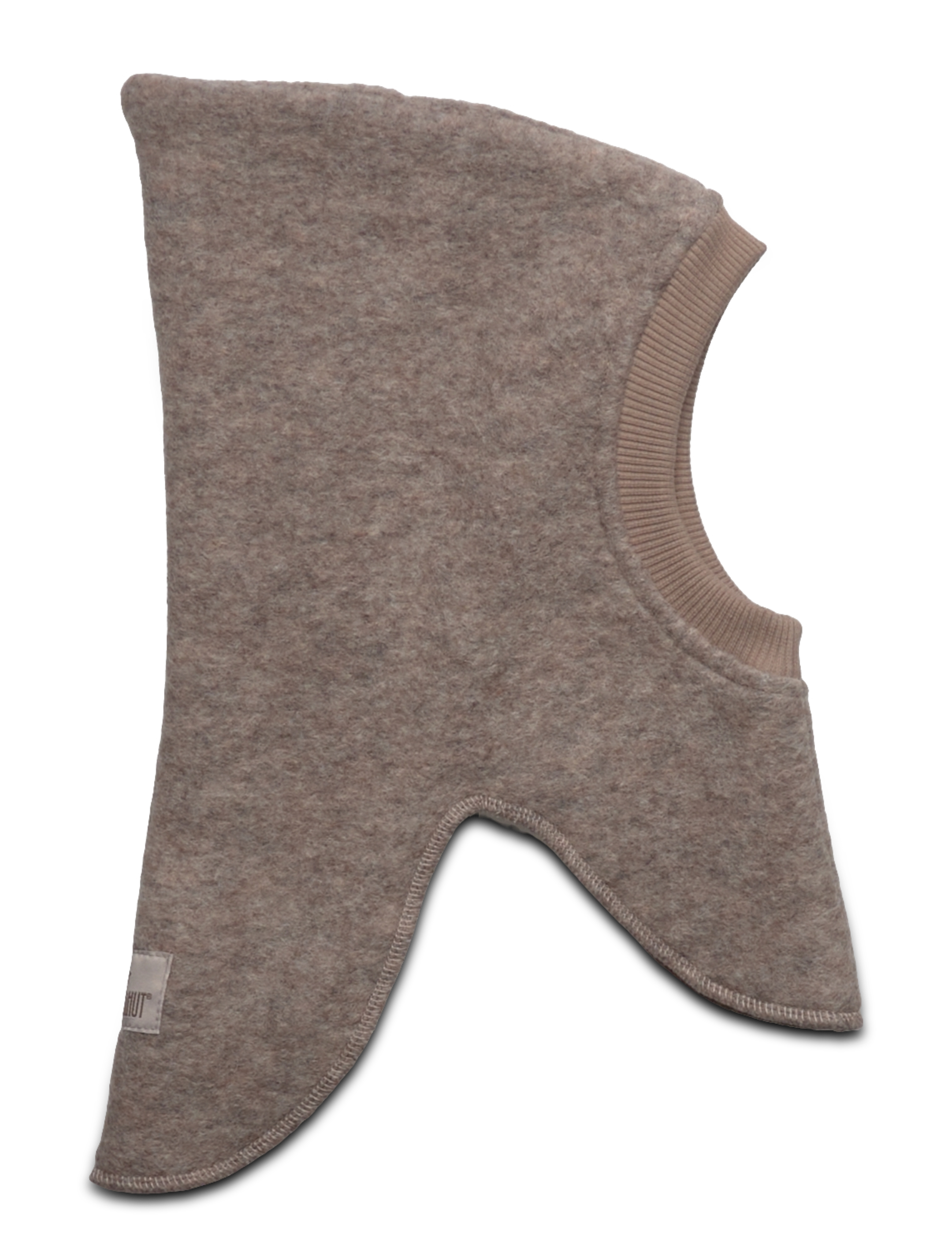 Huttelihut - Balaclava Flower Emb. Wool - camel melange - 1
