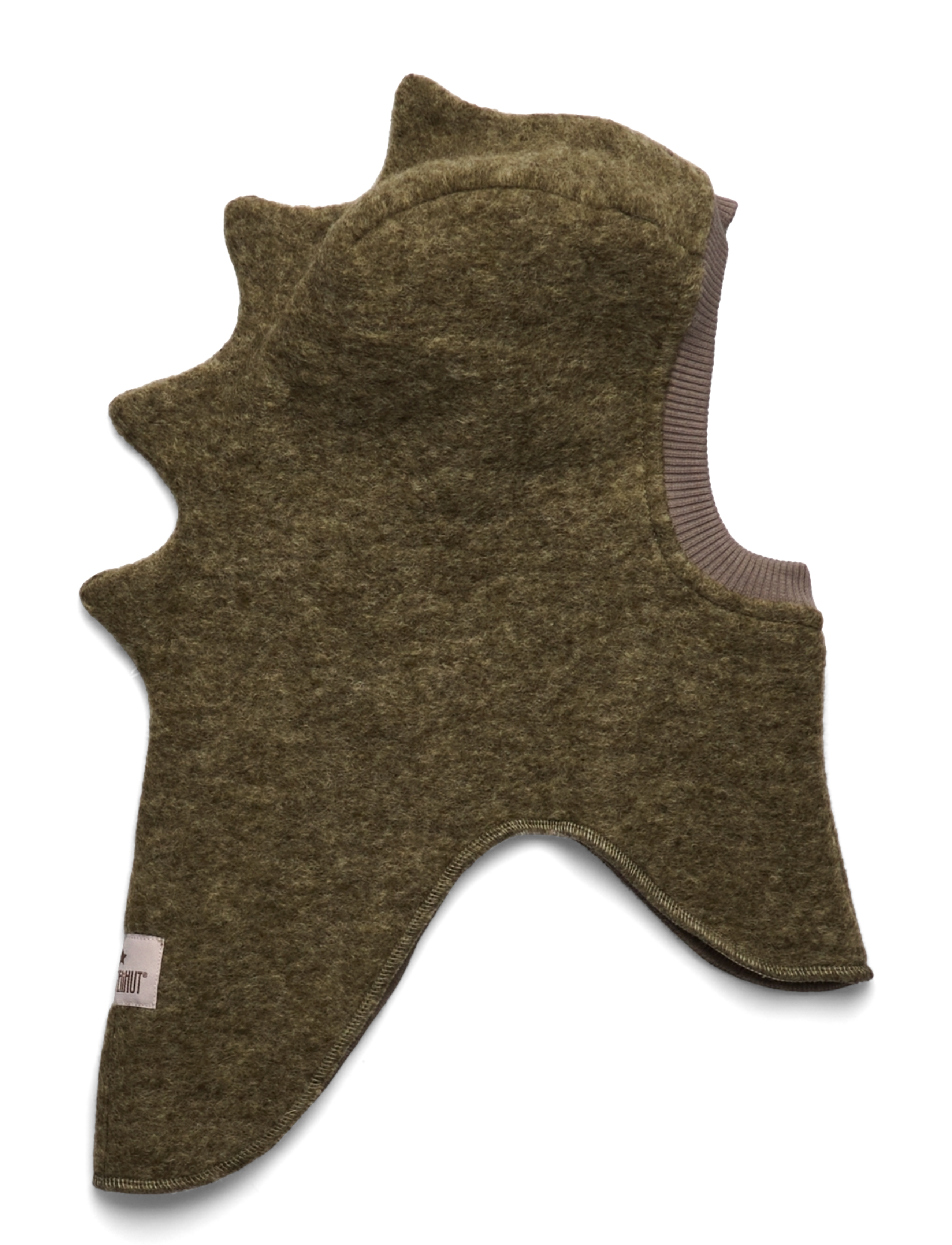 Huttelihut - Balaclava Triangles Wool - deep lichen green - 1