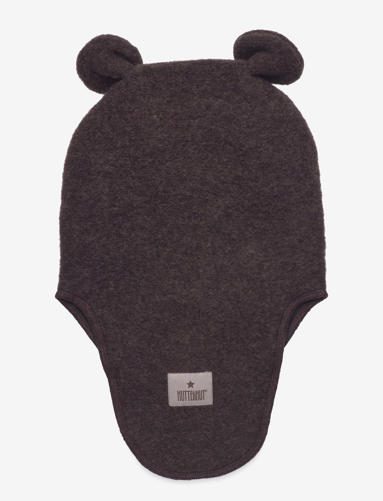Huttelihut - Balaclava Ears Wool - dark brown melange - 1