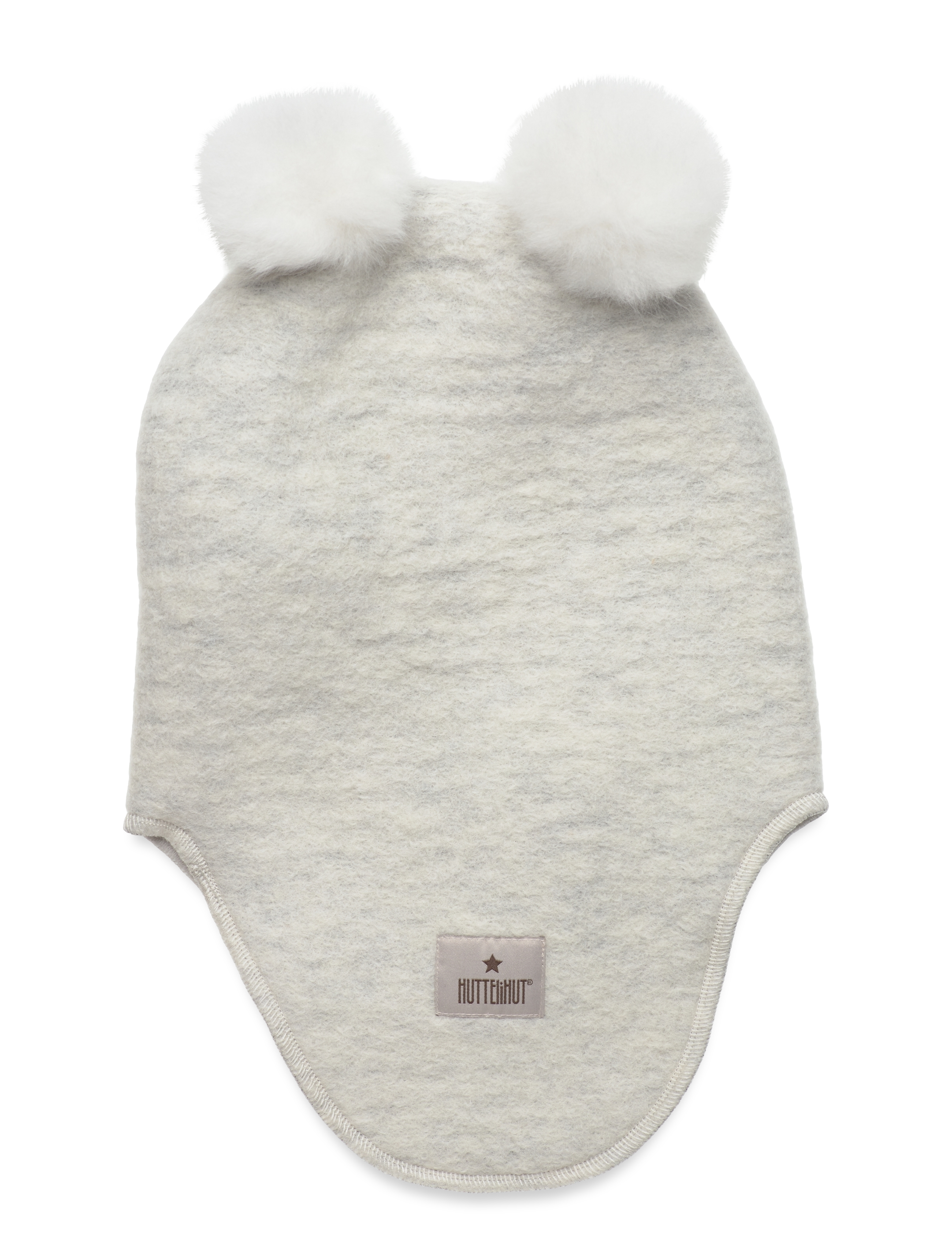 Huttelihut - Balaclava Wool Alpaca Pompoms - snow white - 1