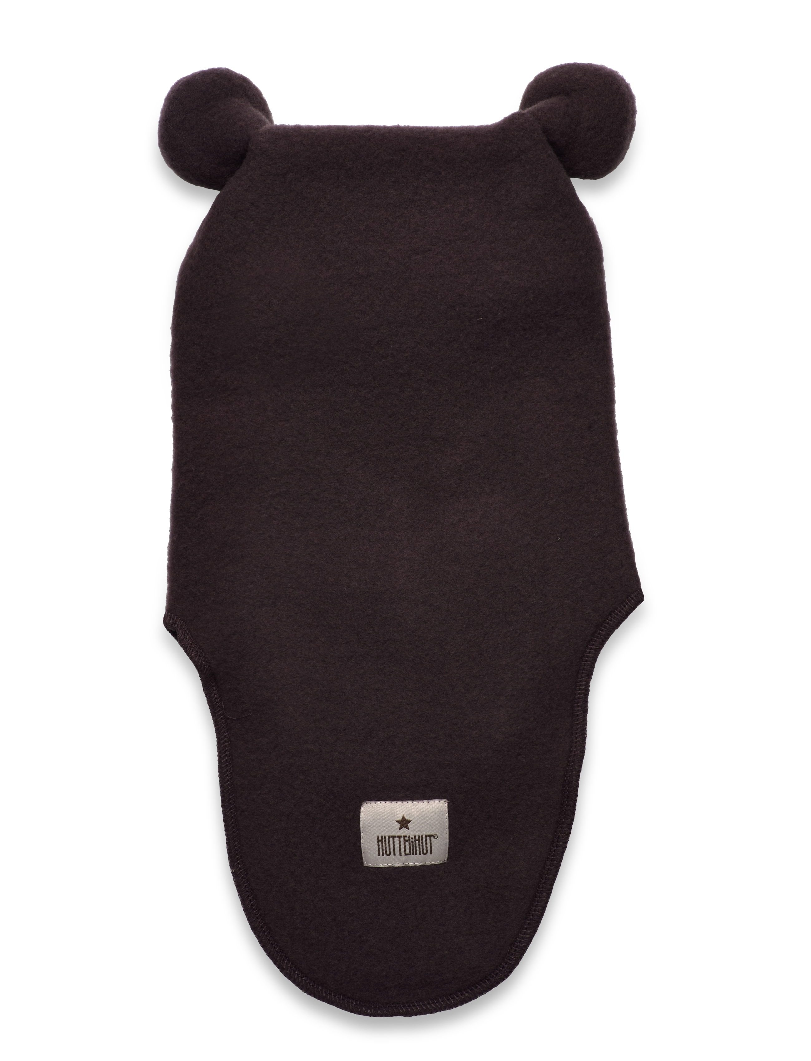 Huttelihut - Balaclava Ears Wool Fleece - raisin - 1
