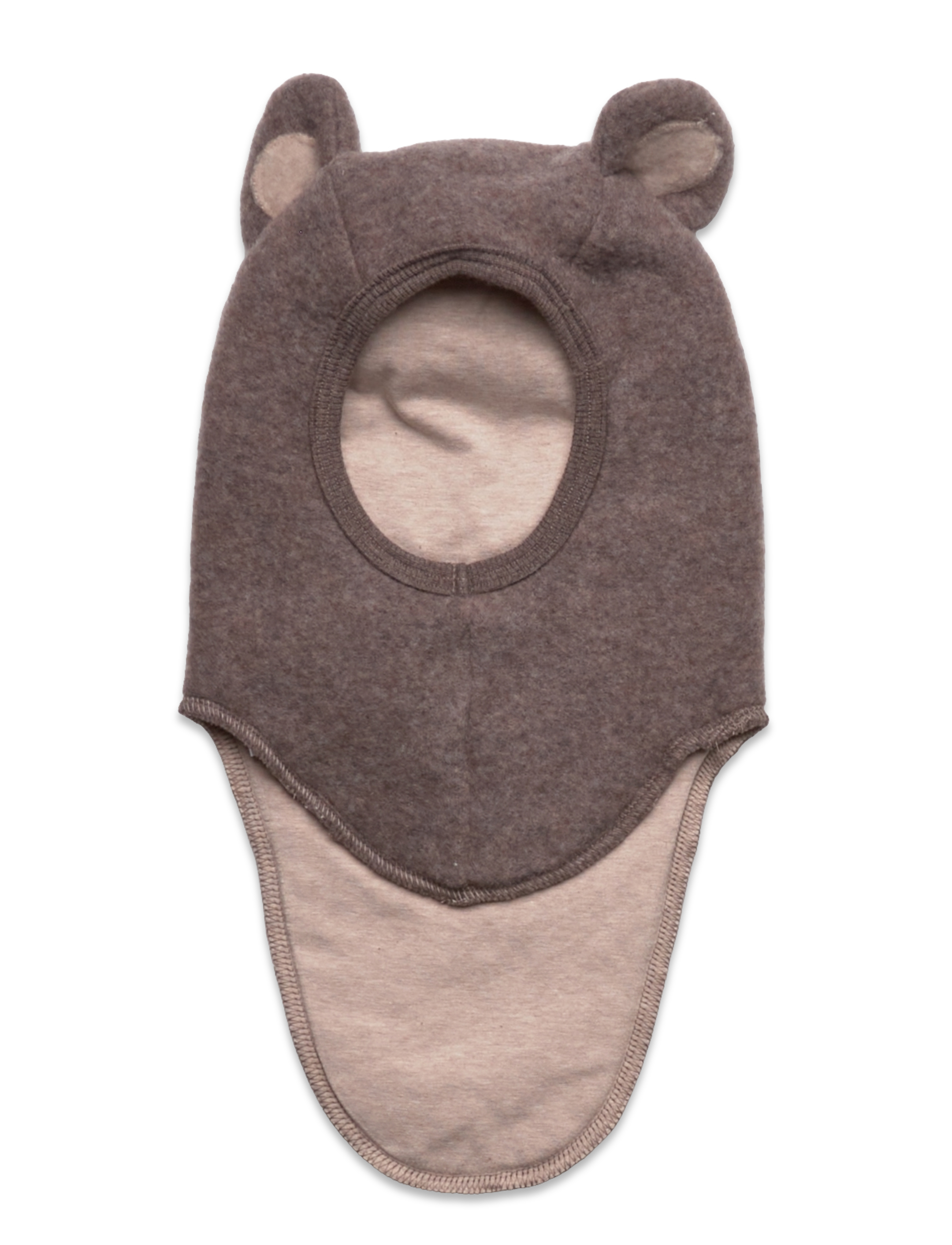 Huttelihut - Balaclava Wool Fleece w. Lin. - brown melange - 0