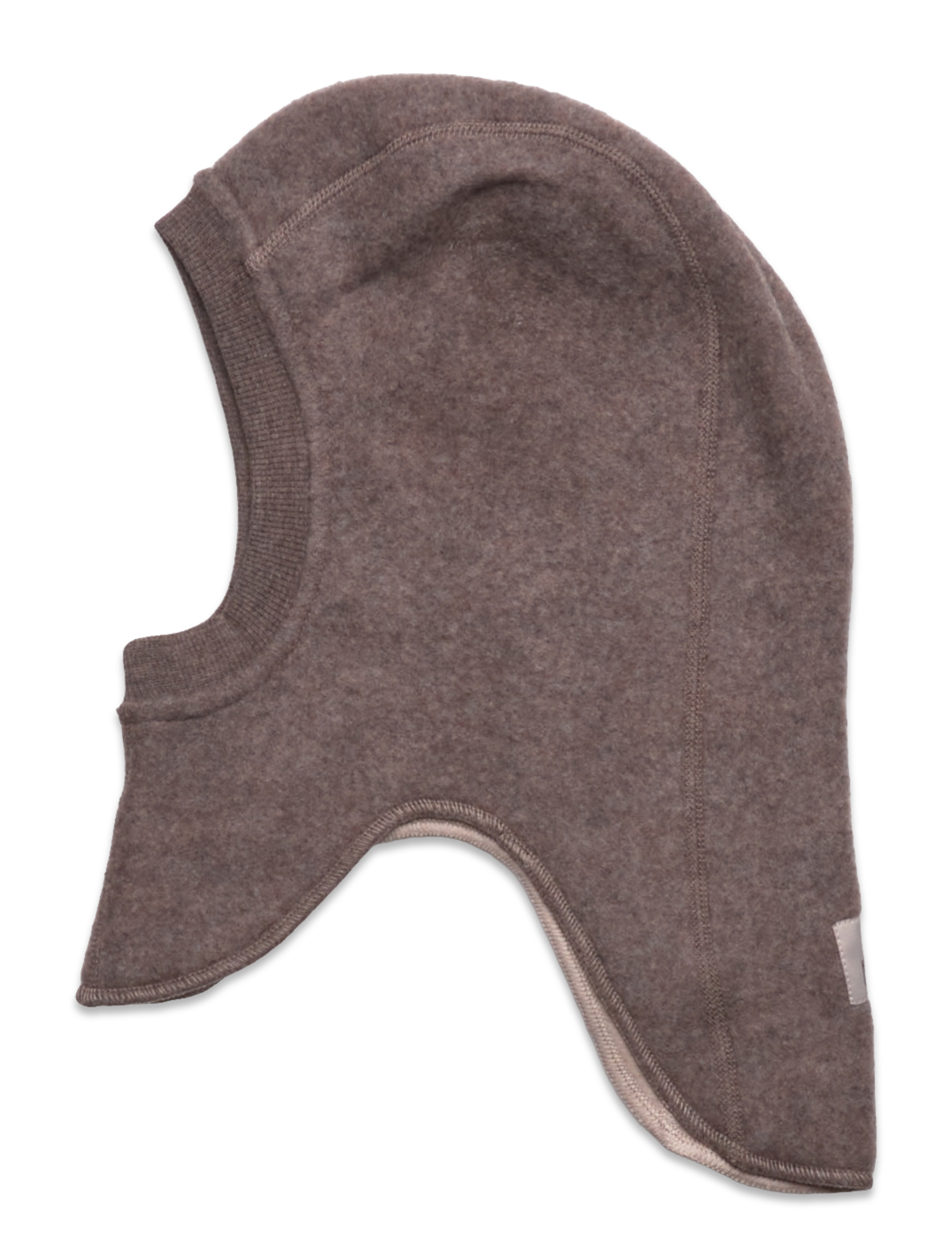 Balaclava Wool Fleece w. Lin. - BROWN MELANGE