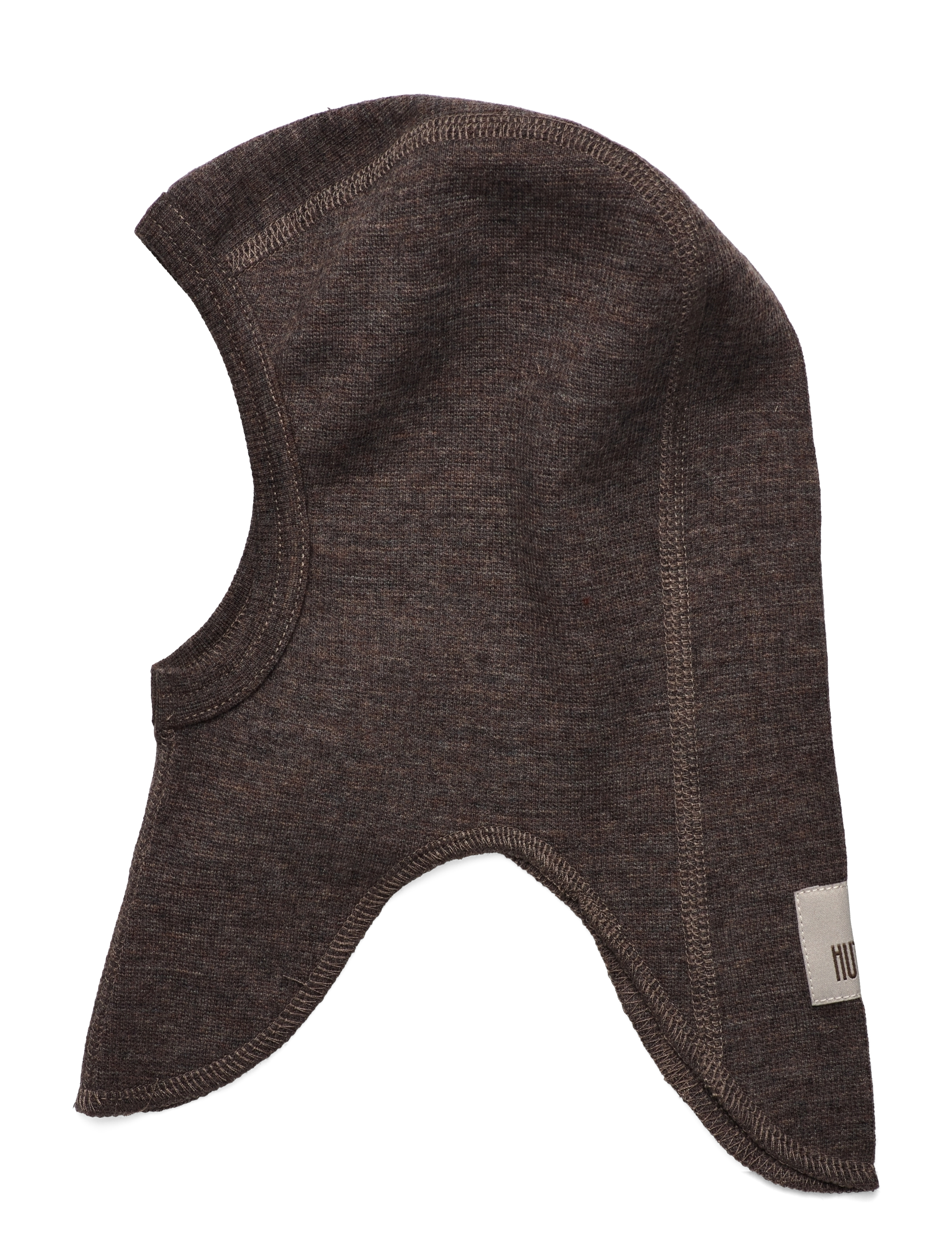 Huttelihut - Balaclava Wool Rib - brown melange - 1