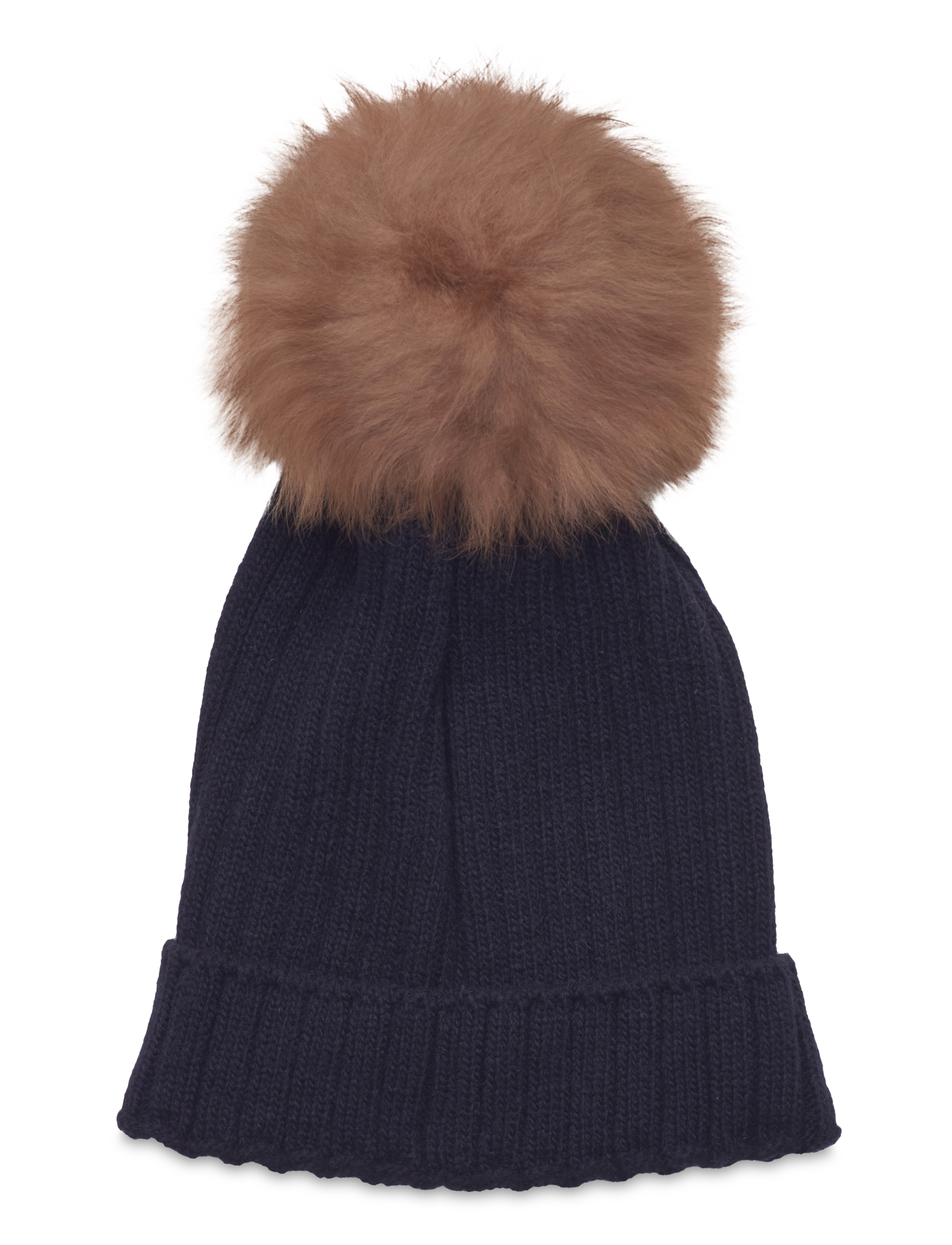 Huttelihut - Hat Knit w. Alpaca Pompom - dark navy - 1