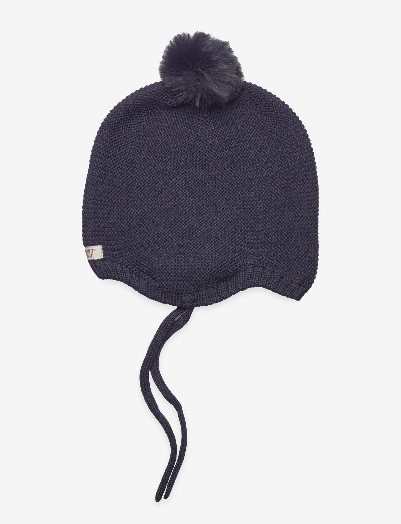Huttelihut - Bonnet Wool Knit w. Pompom - dark navy - 0