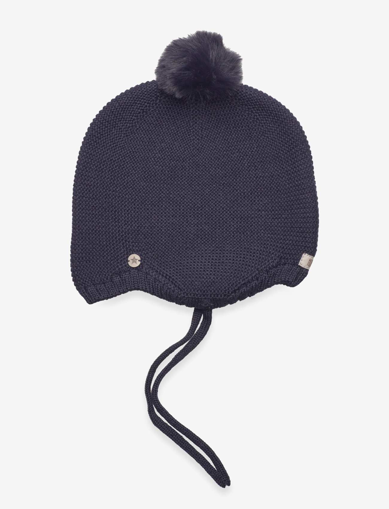 Huttelihut - Bonnet Wool Knit w. Pompom - dark navy - 1