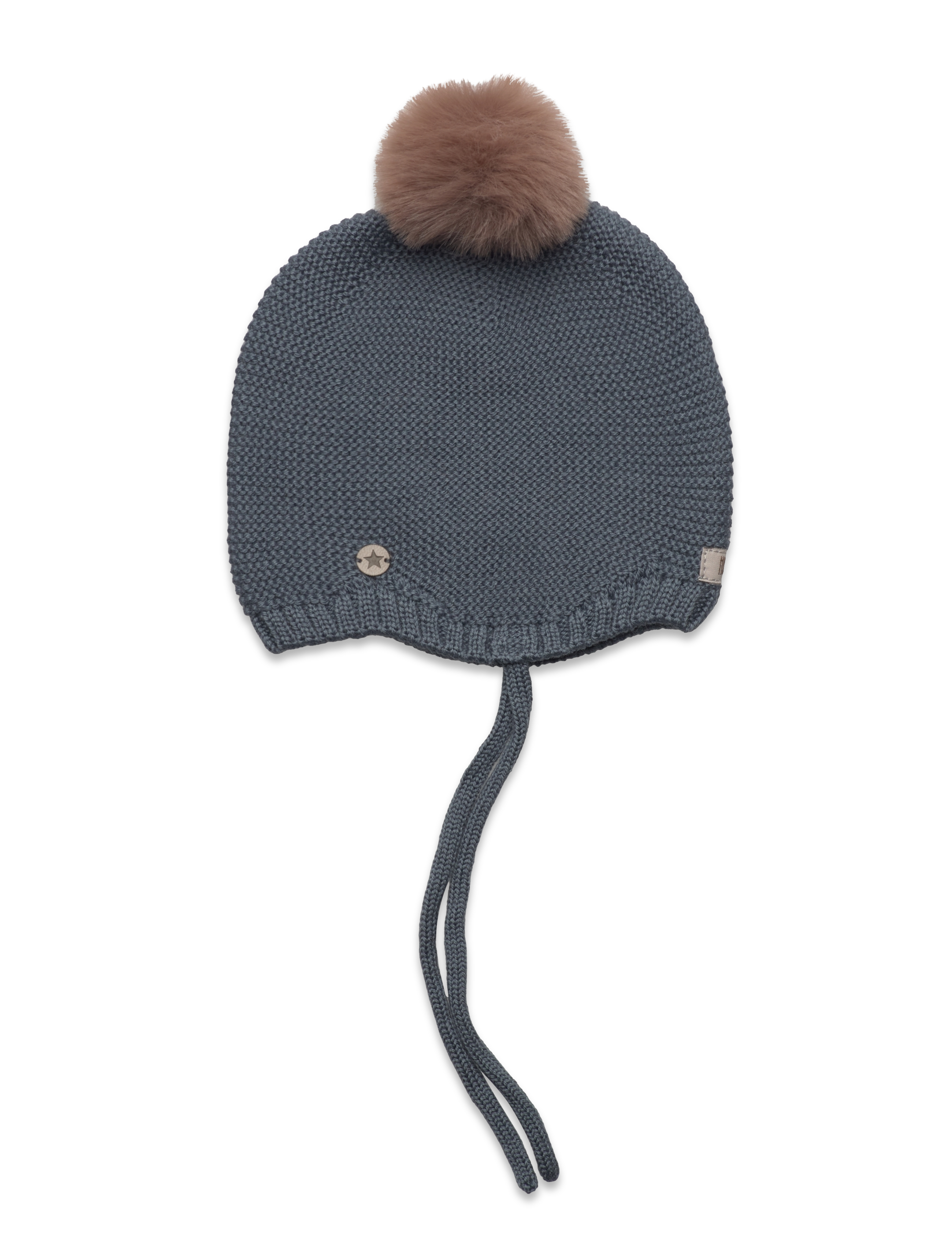 Huttelihut - Bonnet Wool Knit w. Pompom - stormy weather - 1