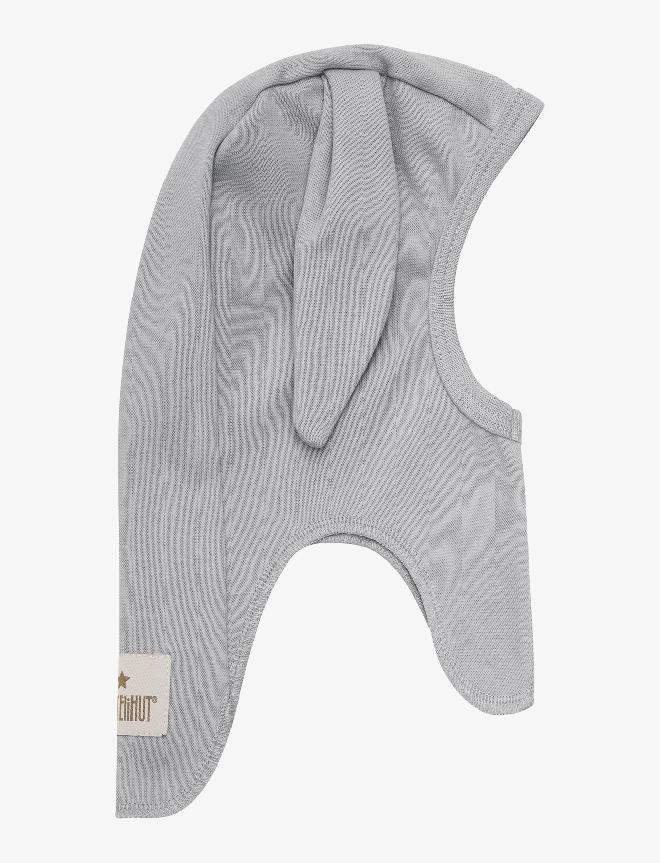 Huttelihut - Balaclava Ears Cotton Rib - light grey melange - 1