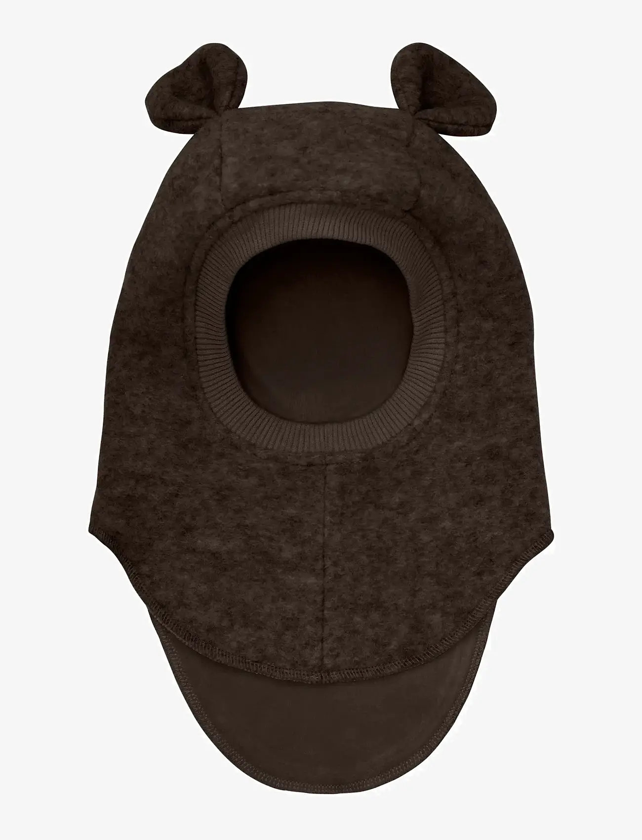 Huttelihut - Balaclava Ears Wool - accessories - dark brown melange - 0