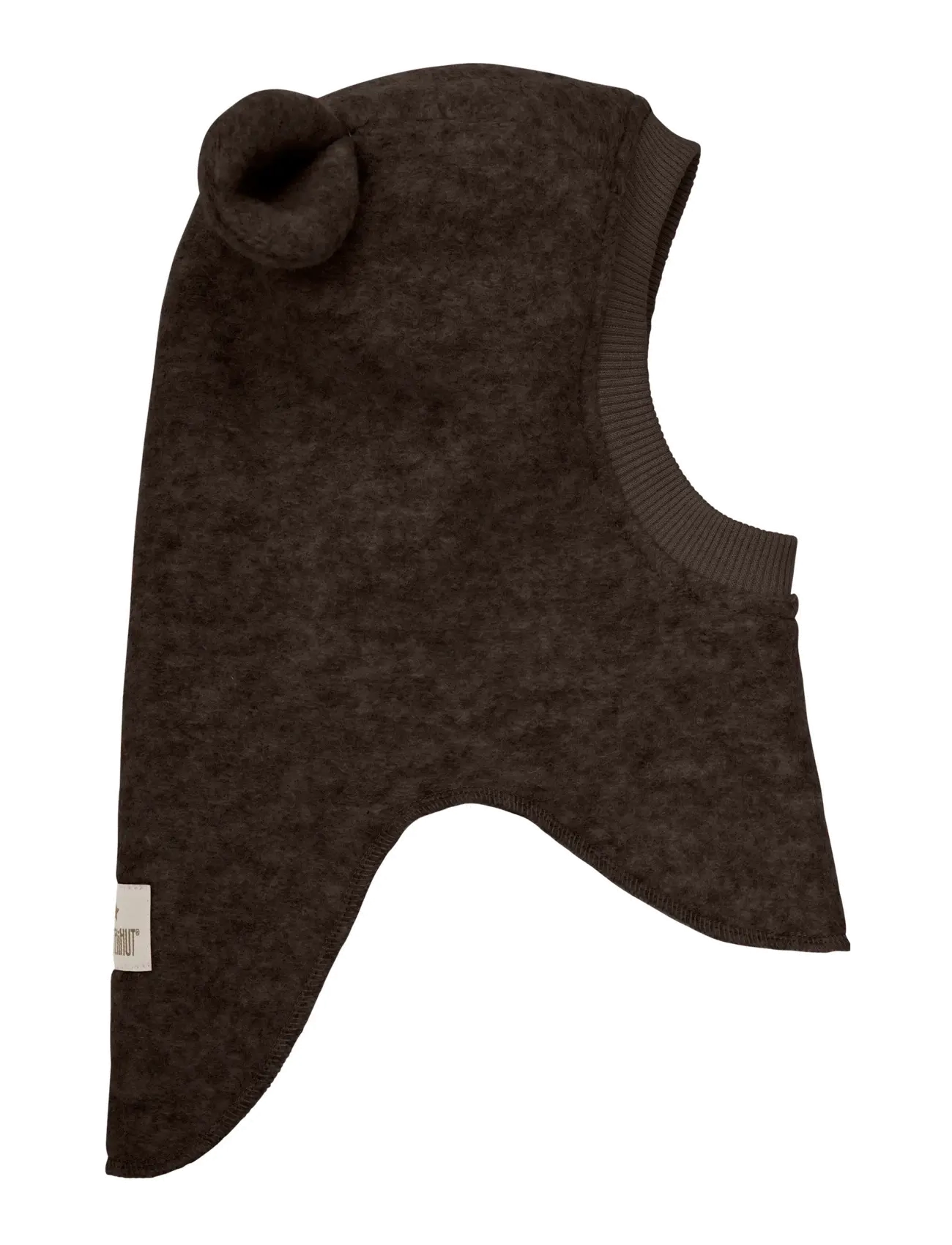Huttelihut - Balaclava Ears Wool - dark brown melange - 1