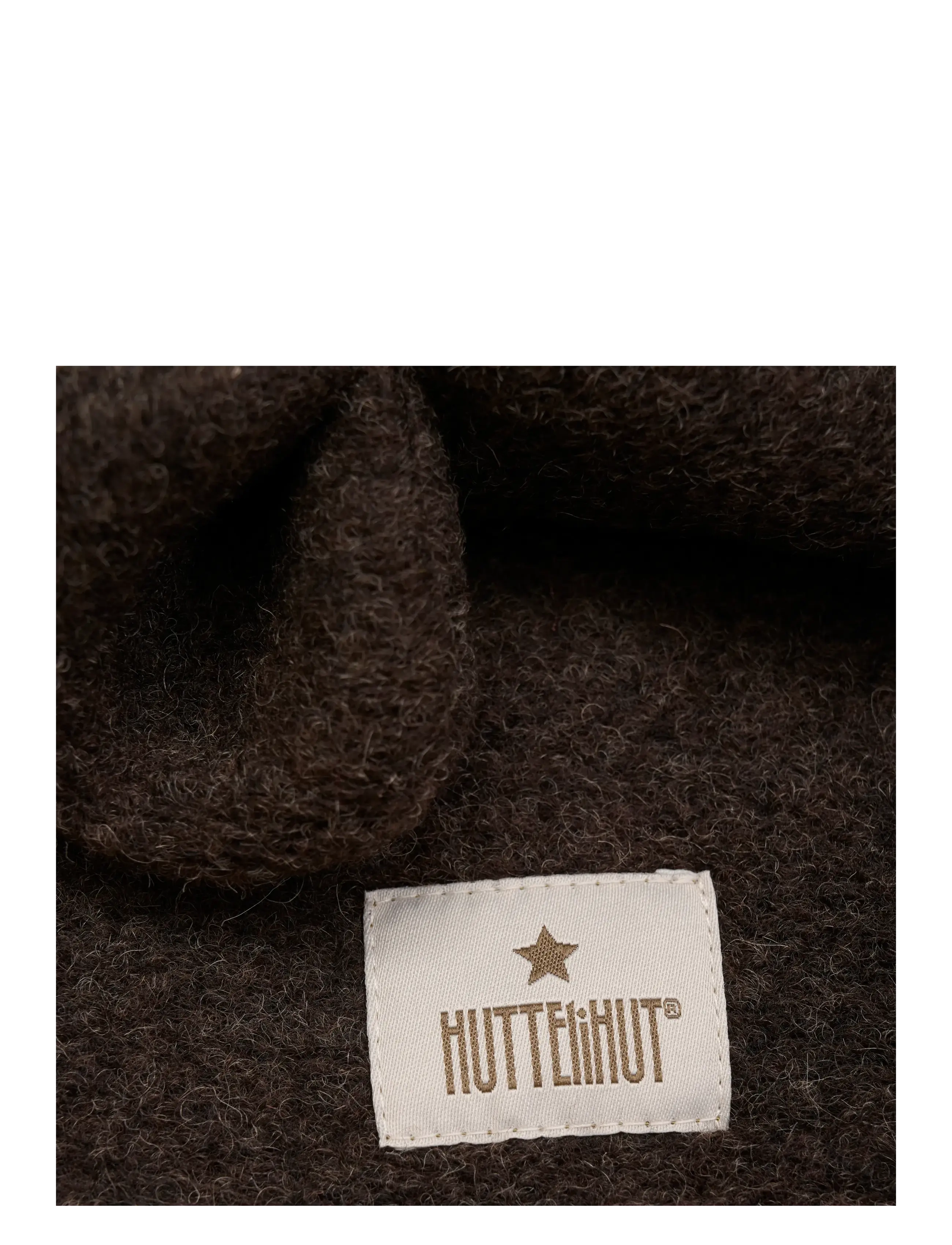 Huttelihut - Balaclava Ears Wool - dark brown melange - 2