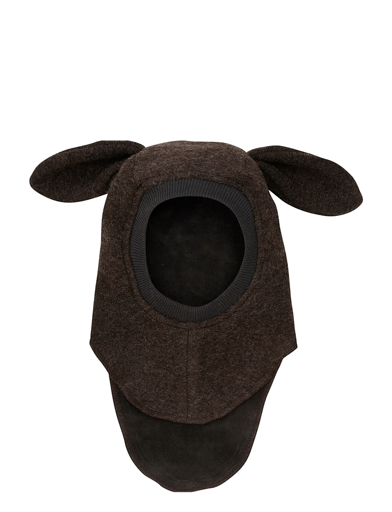 Huttelihut - Balaclava Ears Wool - vinter tilbehør - dark brown melange - 0