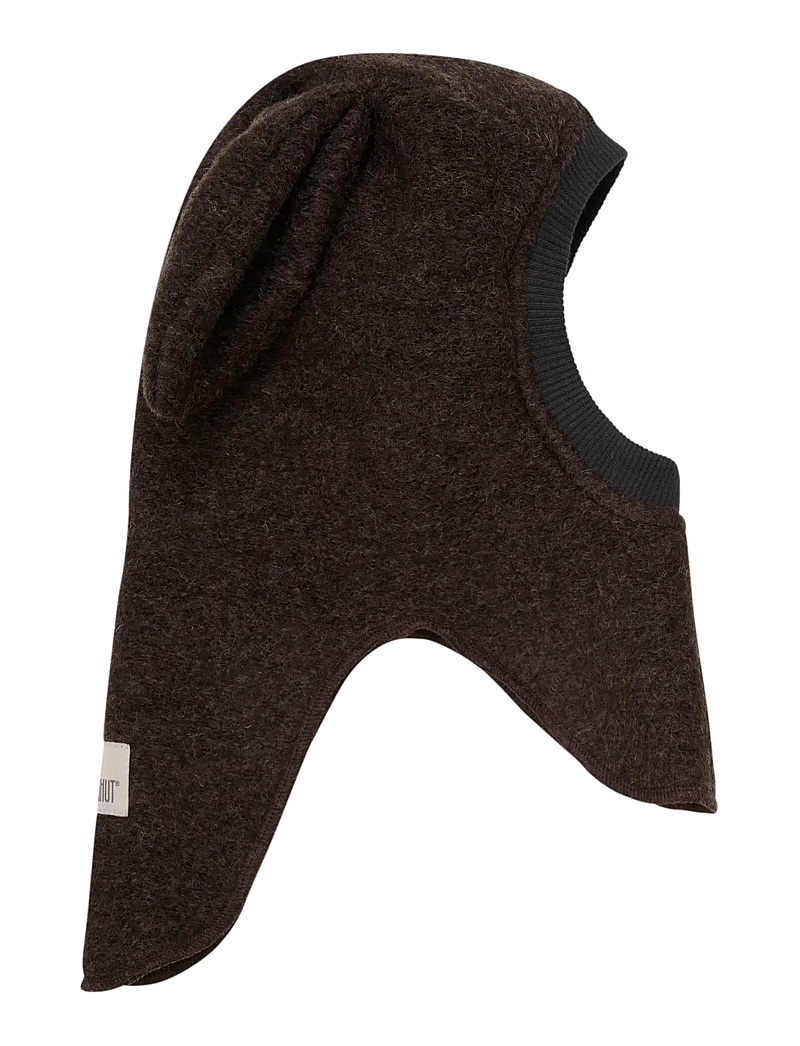 Huttelihut - Balaclava Ears Wool - vinter tilbehør - dark brown melange - 1