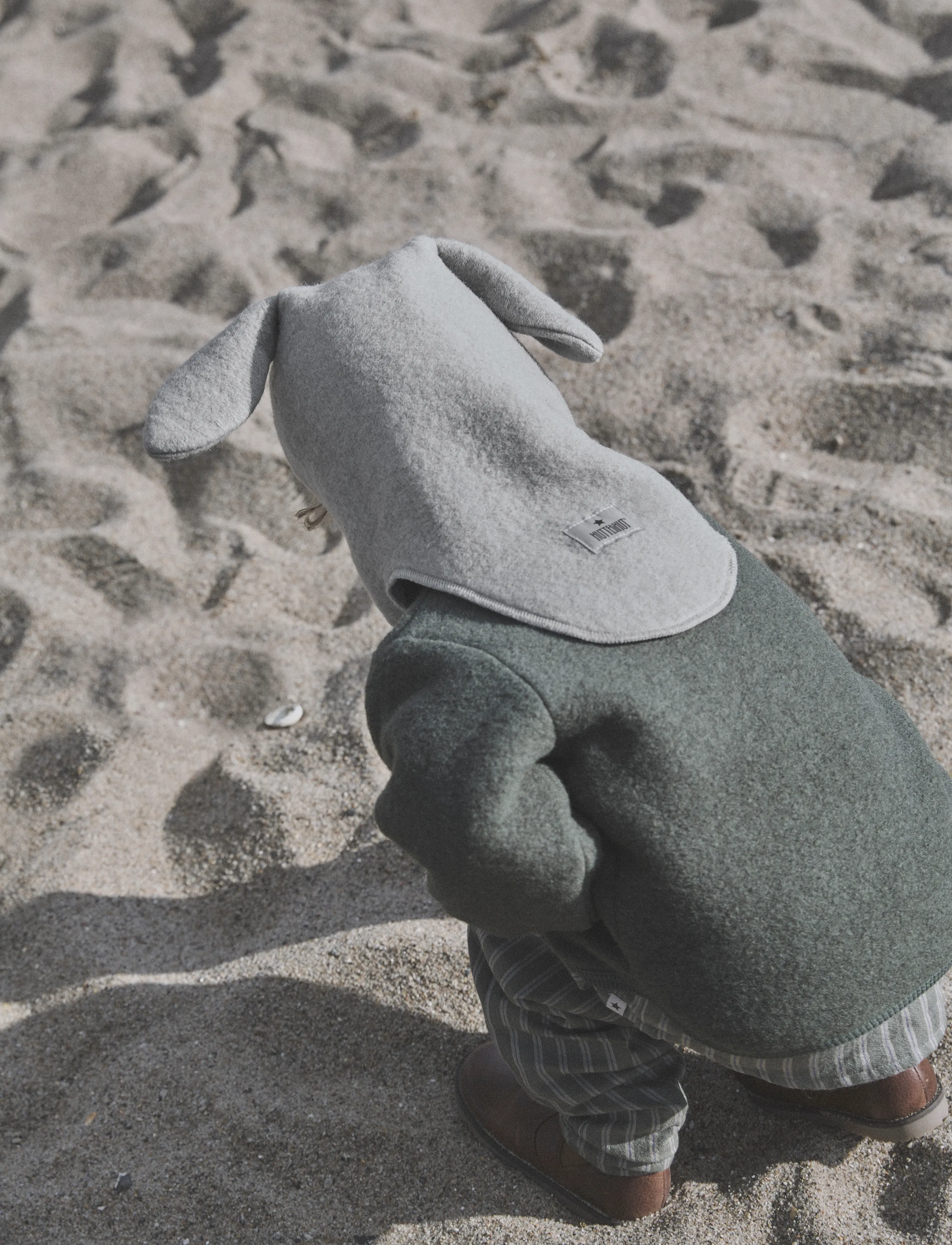 Huttelihut - Balaclava Ears Wool - medium grey melange - 3
