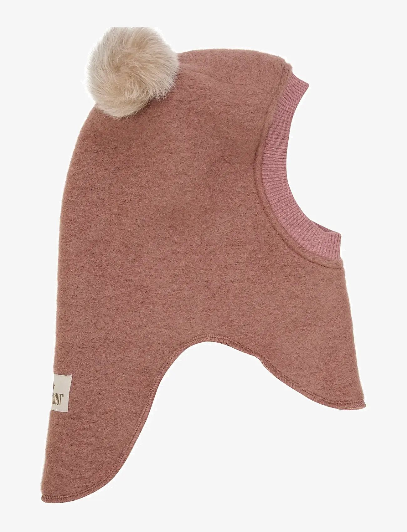 Huttelihut - Balaclava Wool Alpaca Pompoms - burlwood - 1