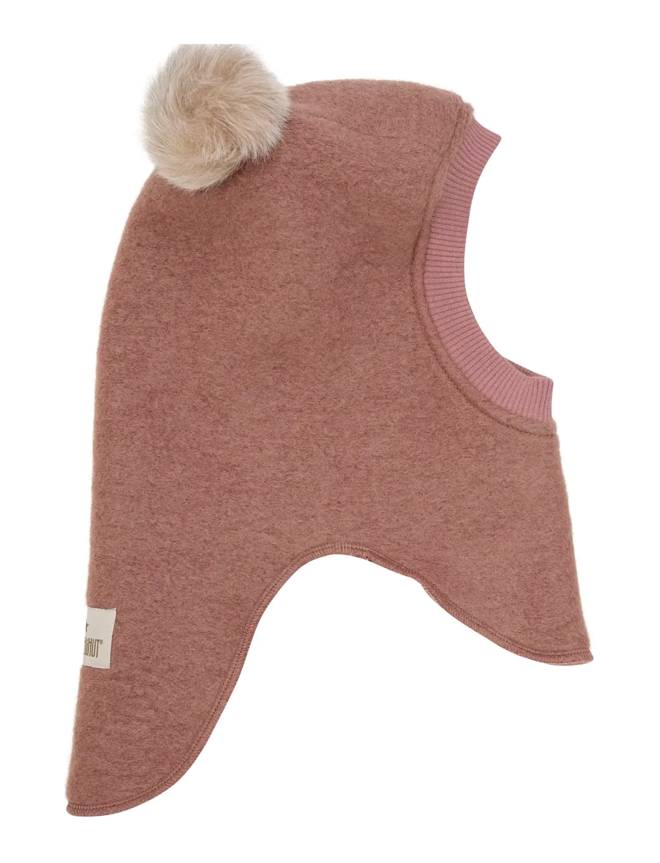 Huttelihut - Balaclava Wool Alpaca Pompoms - burlwood - 1