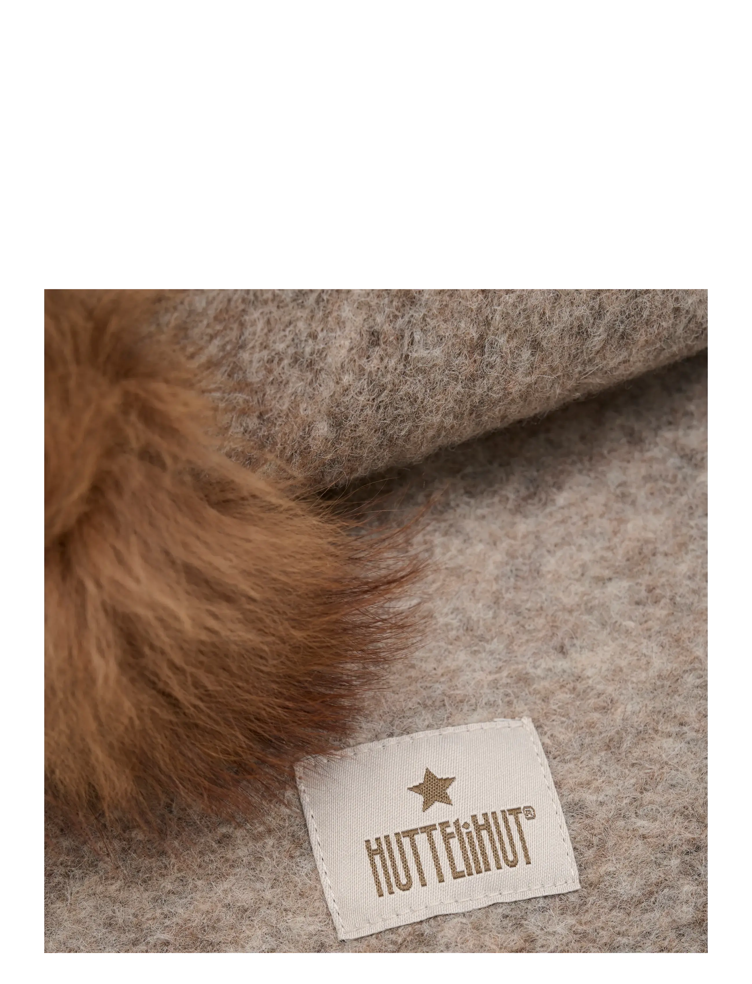Huttelihut - Balaclava Wool Alpaca Pompoms - camel melange - 2