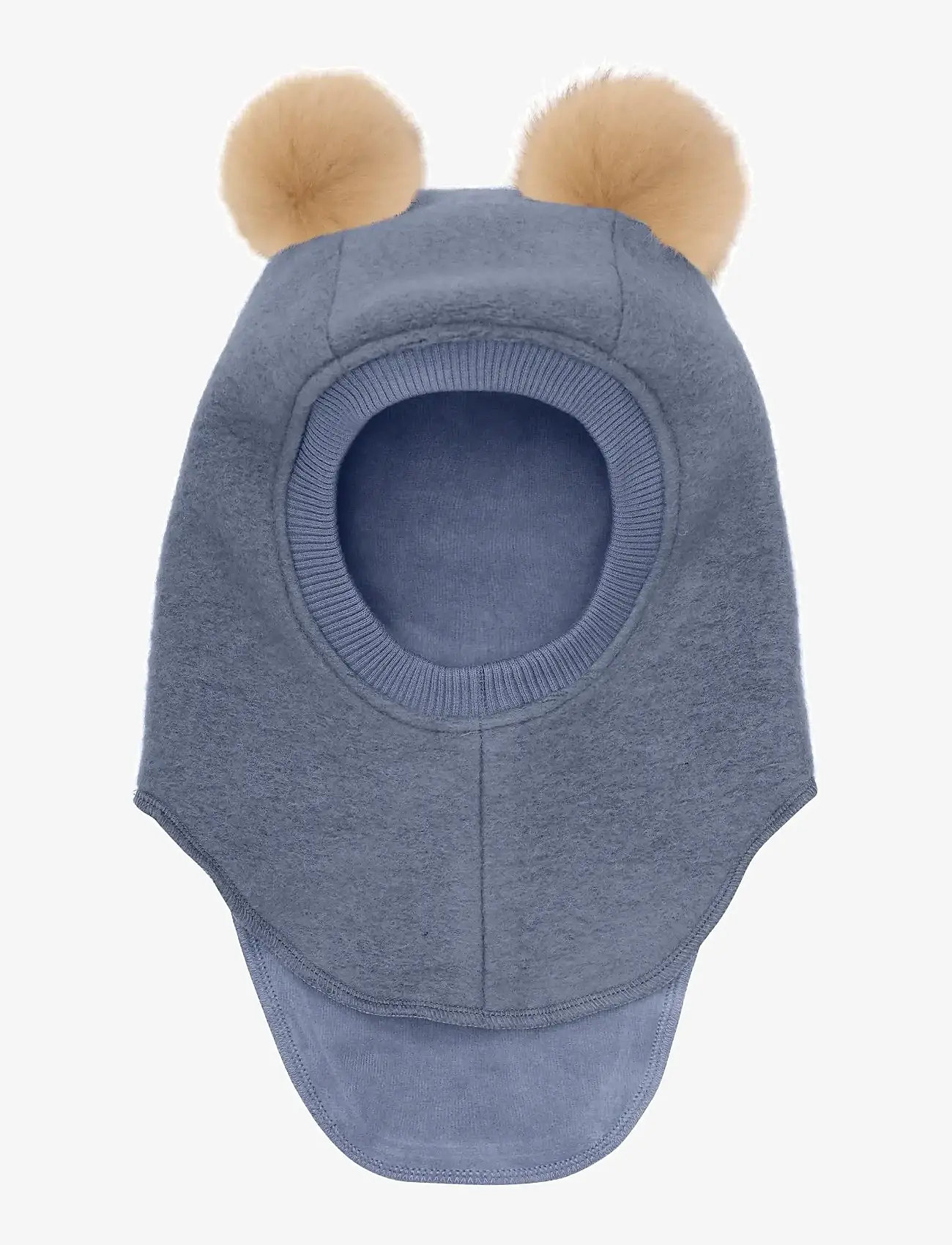 Huttelihut - Balaclava Wool Alpaca Pompoms - vinter tilbehør - folkstone gray - 0