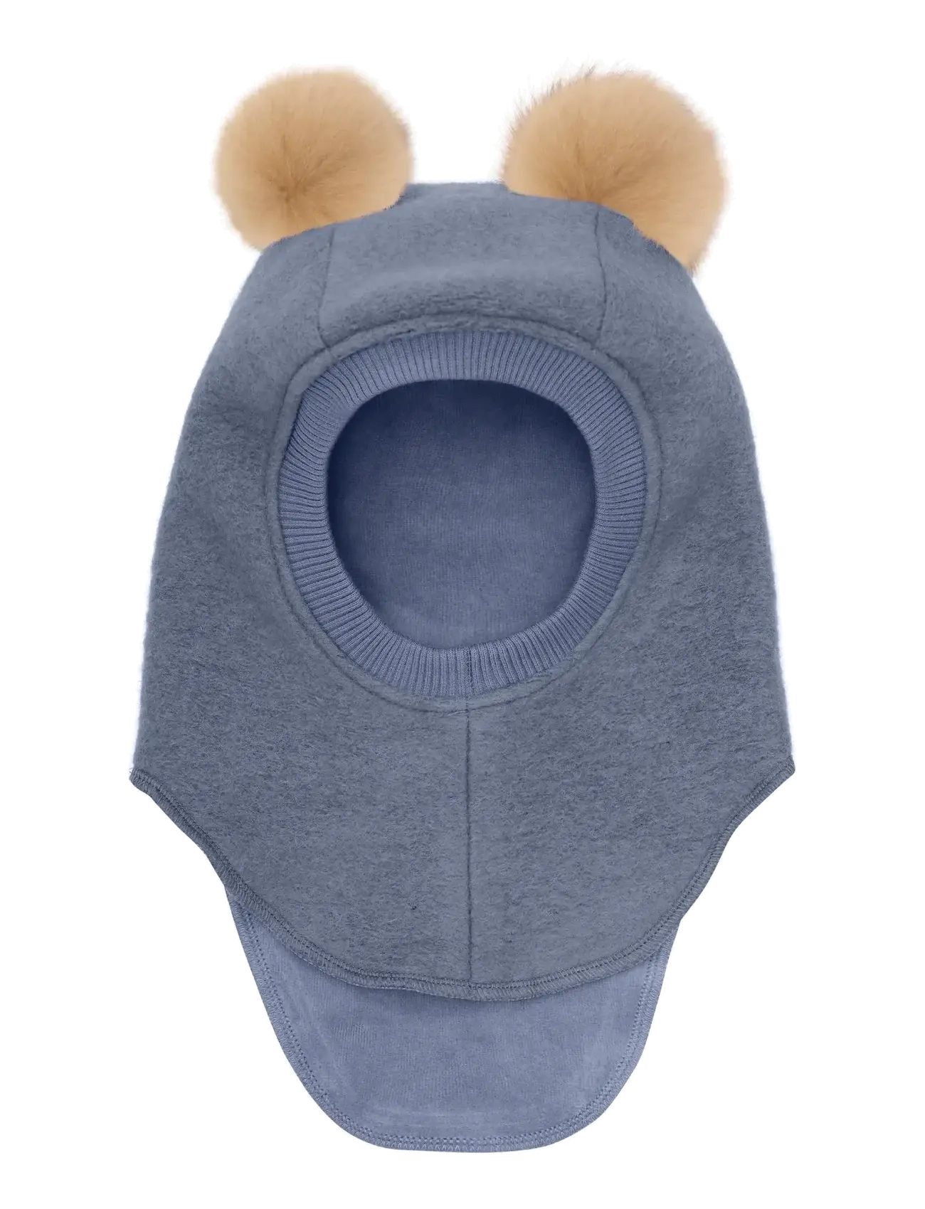 Huttelihut Balaclava Wool Alpaca Pompoms - Huttelihut - FOLKSTONE GRAY / blue