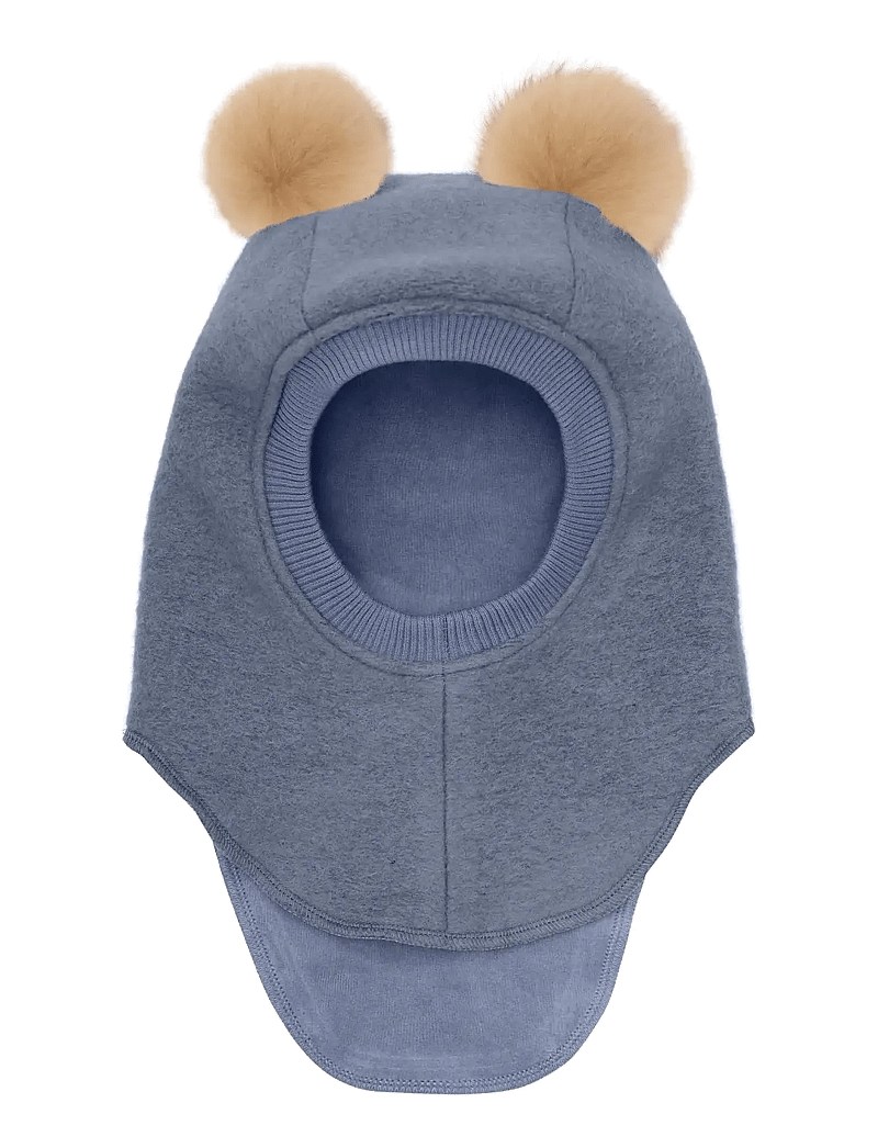 Huttelihut - Balaclava Wool Alpaca Pompoms - vinter tilbehør - folkstone gray - 0