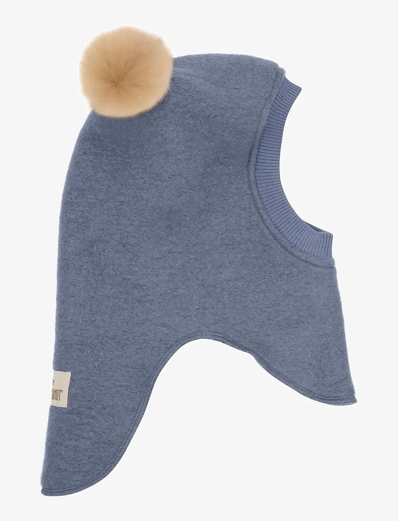 Huttelihut - Balaclava Wool Alpaca Pompoms - vinter tilbehør - folkstone gray - 1