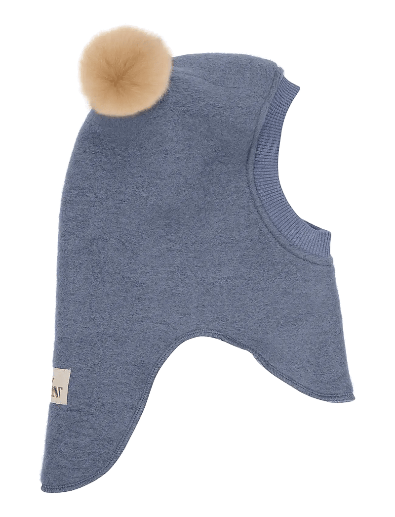 Huttelihut - Balaclava Wool Alpaca Pompoms - vinter tilbehør - folkstone gray - 1