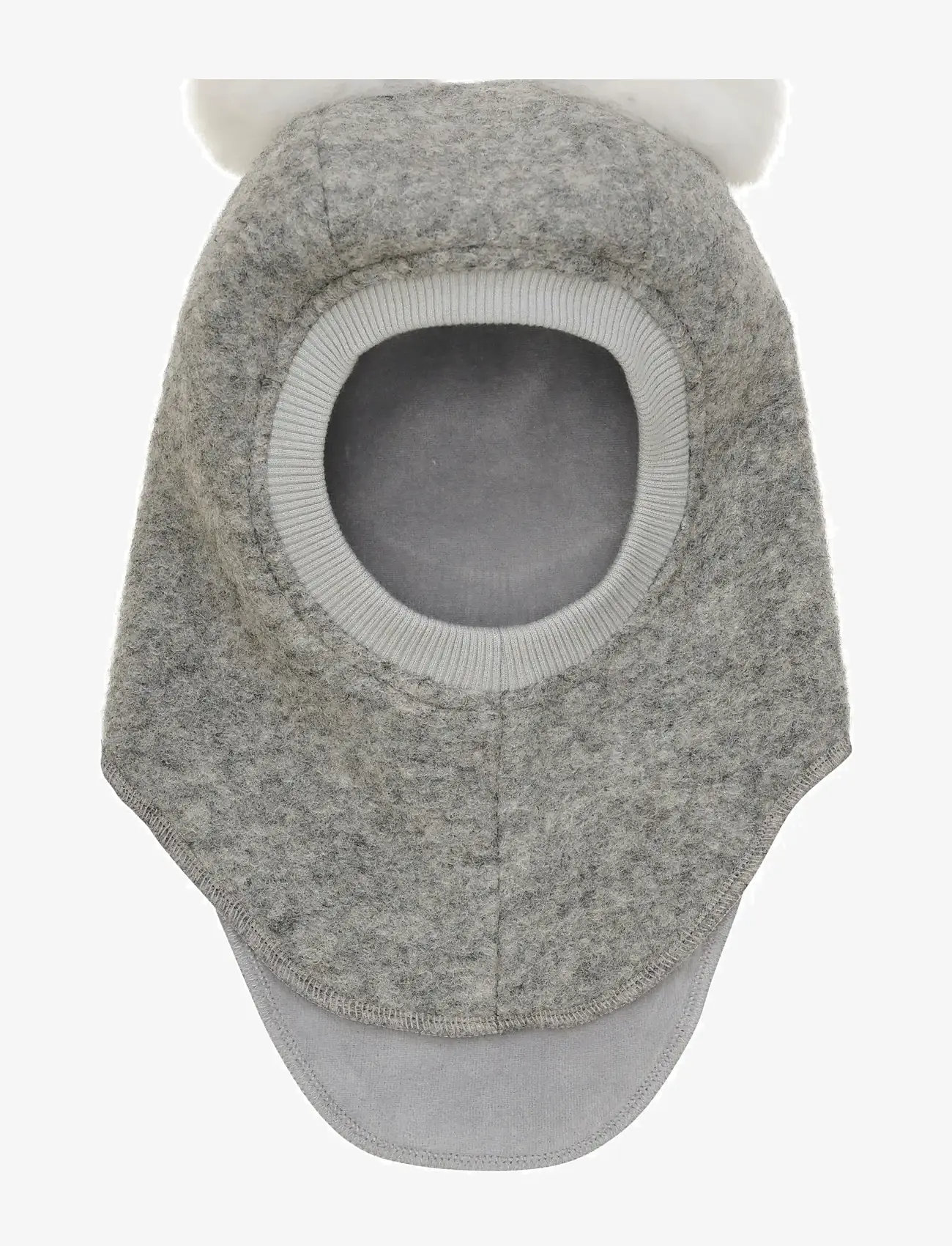 Huttelihut - Balaclava Wool Alpaca Pompoms - medium grey melange - 0