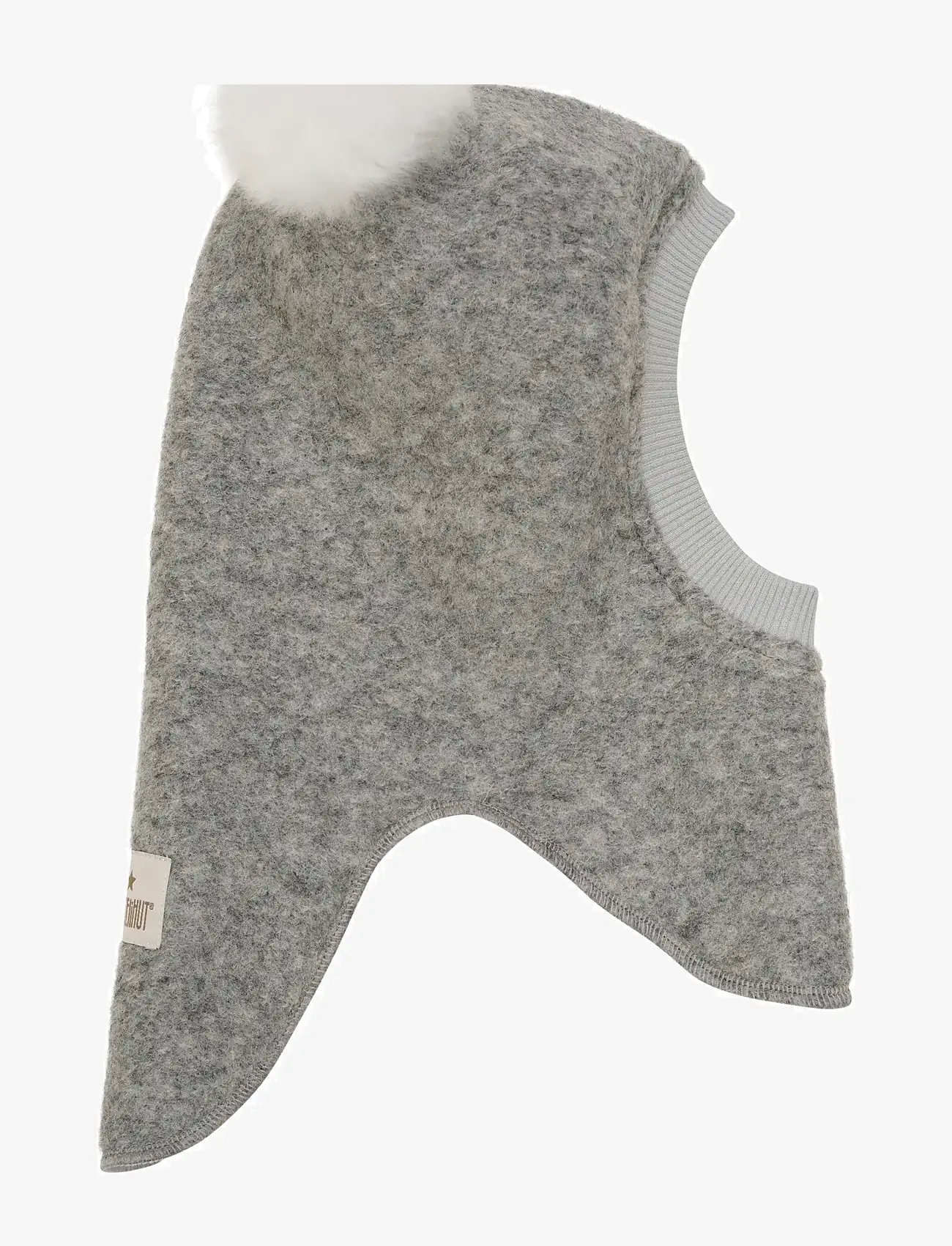 Huttelihut - Balaclava Wool Alpaca Pompoms - medium grey melange - 1