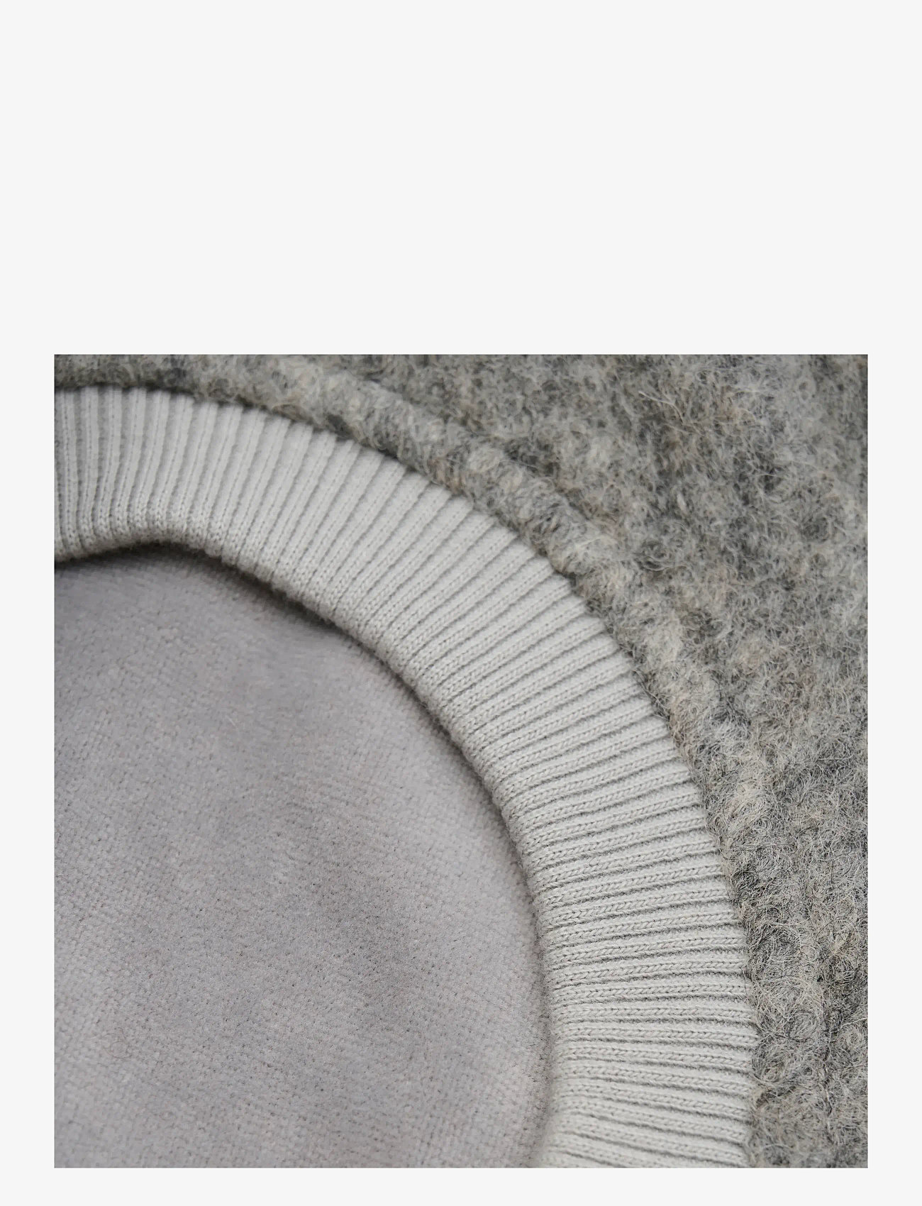 Huttelihut - Balaclava Wool Alpaca Pompoms - medium grey melange - 2