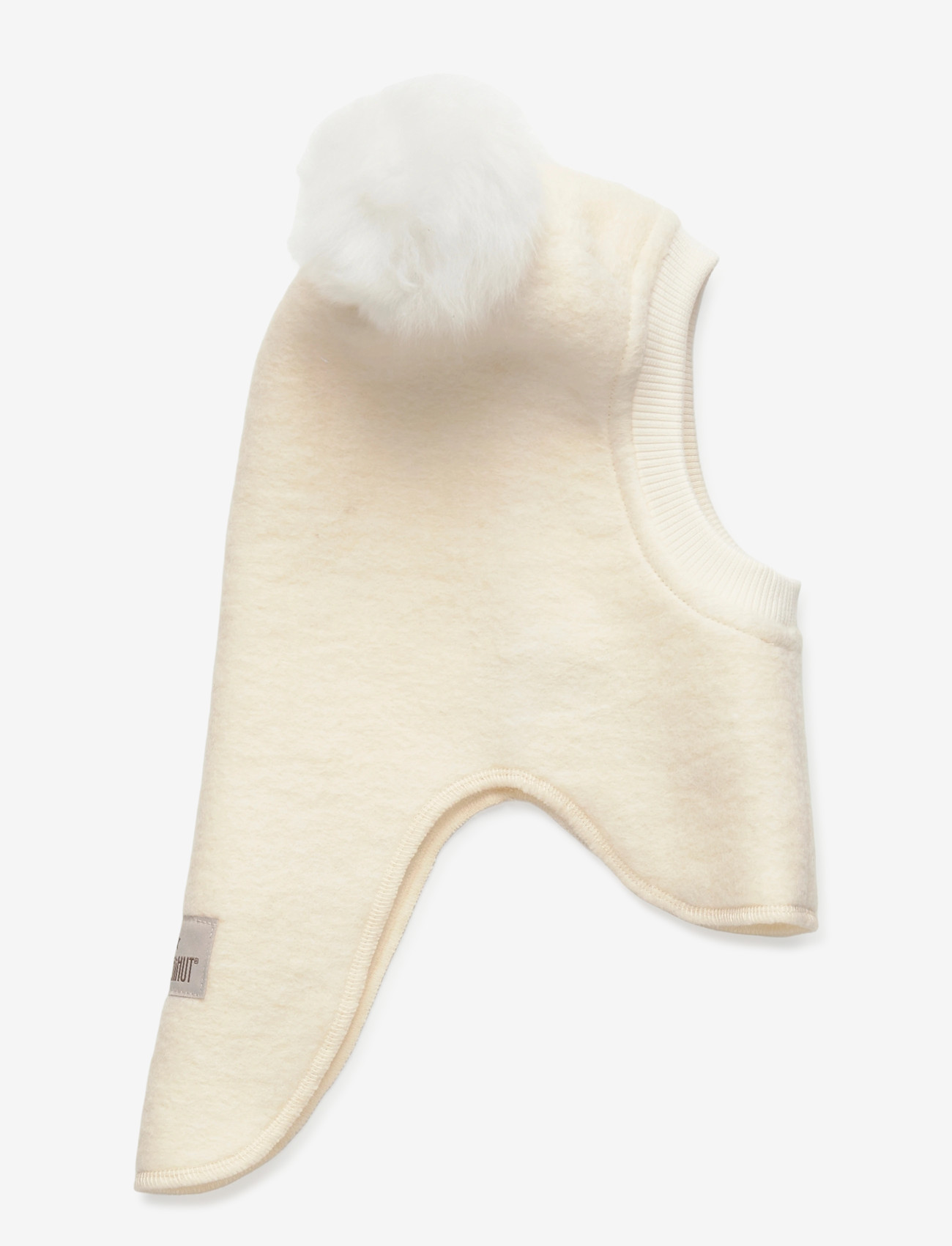 Huttelihut - Balaclava Wool Alpaca Pompoms - aksessuaarid - tofu - 0