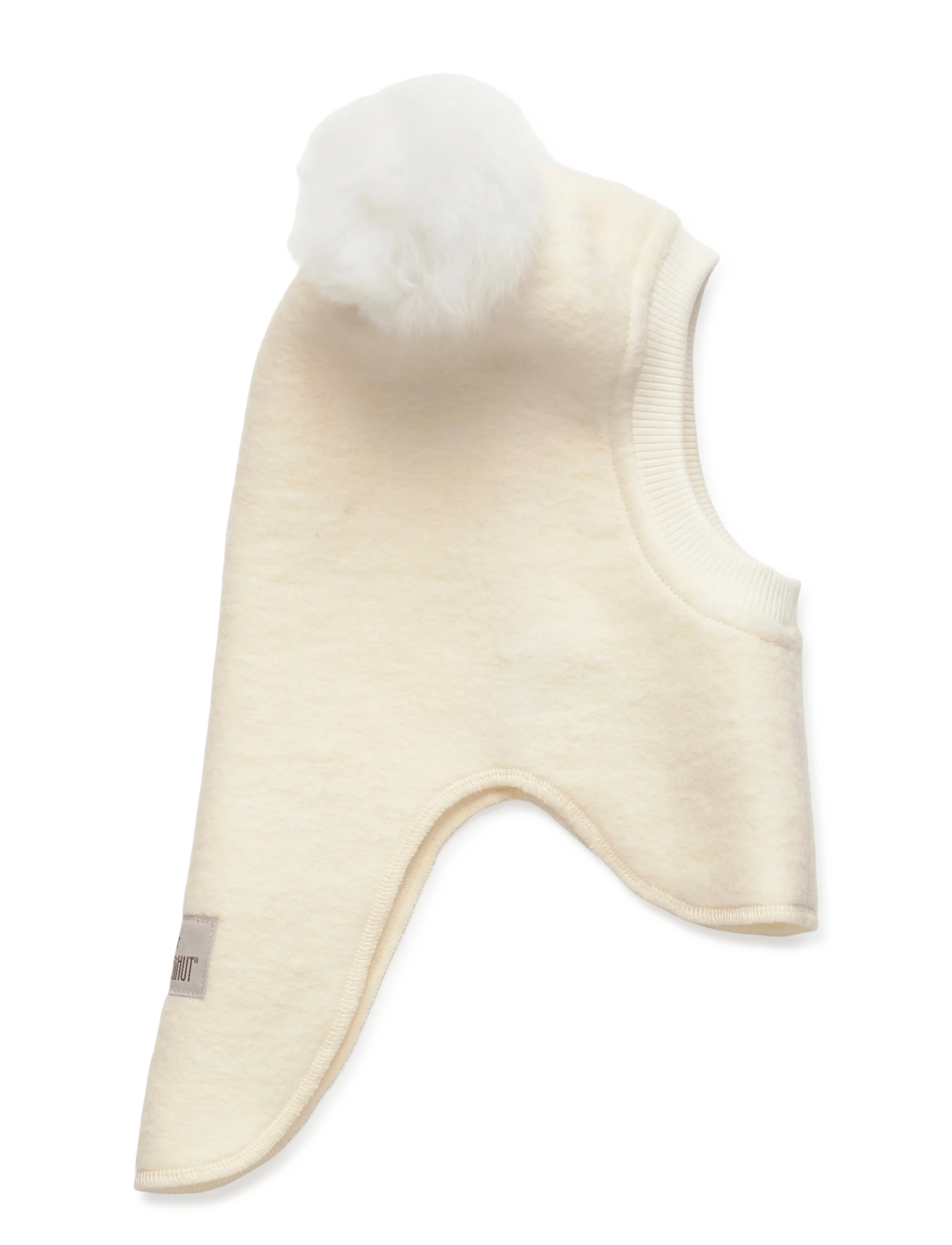 Huttelihut Balaclava Wool Alpaca Pompoms - Accessories - TOFU / cream