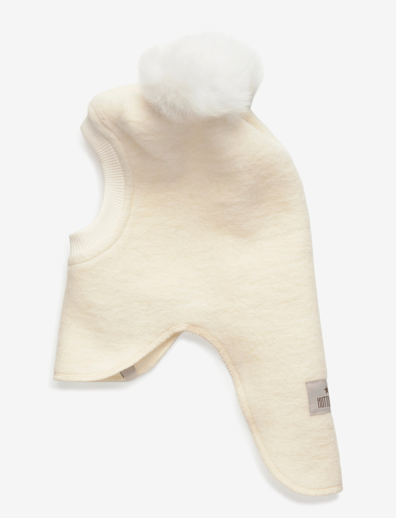 Huttelihut - Balaclava Wool Alpaca Pompoms - aksessuaarid - tofu - 1