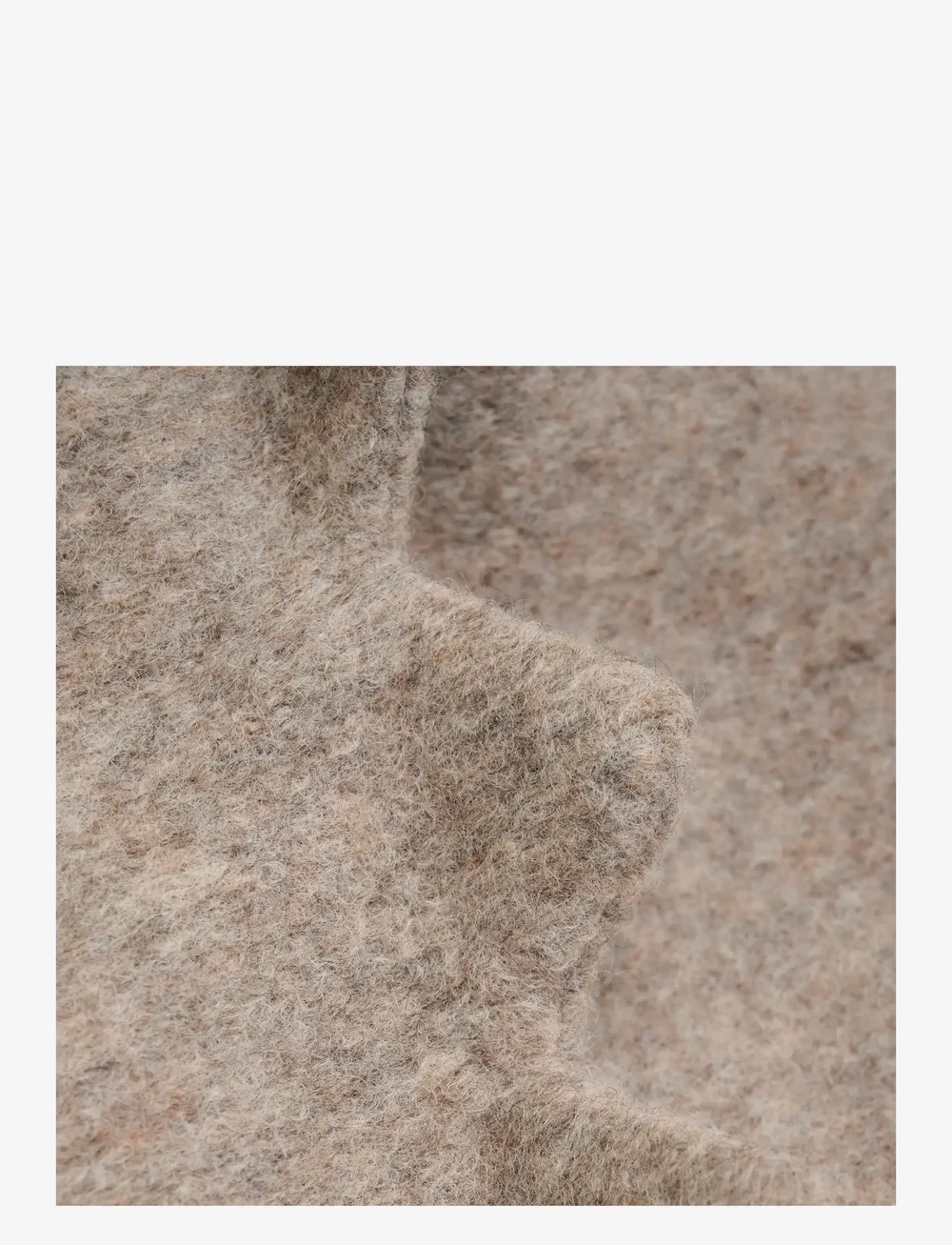 Huttelihut - Balaclava Triangles Wool - vinter tilbehør - camel melange - 3