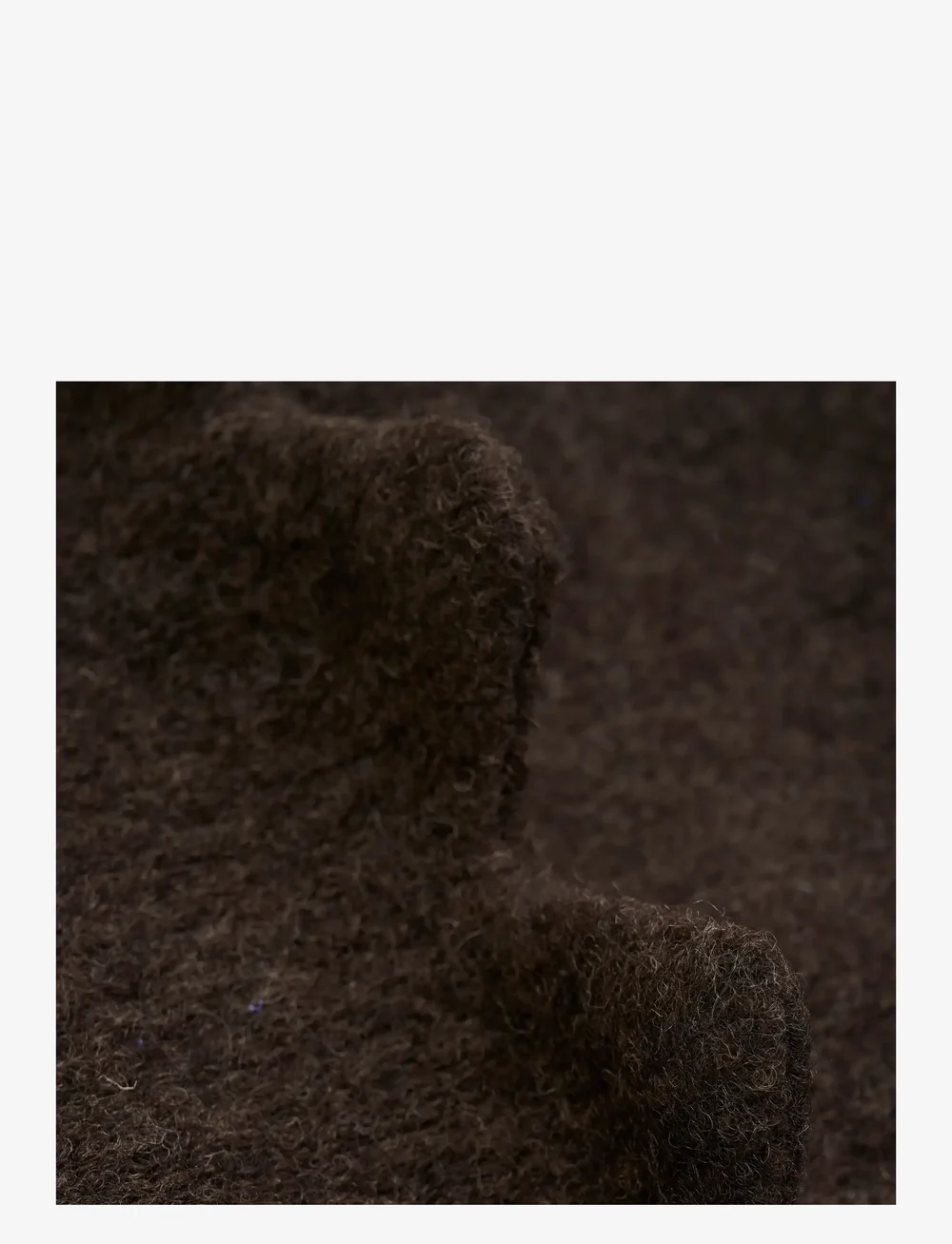 Huttelihut - Balaclava Triangles Wool - vinter tilbehør - dark brown melange - 2