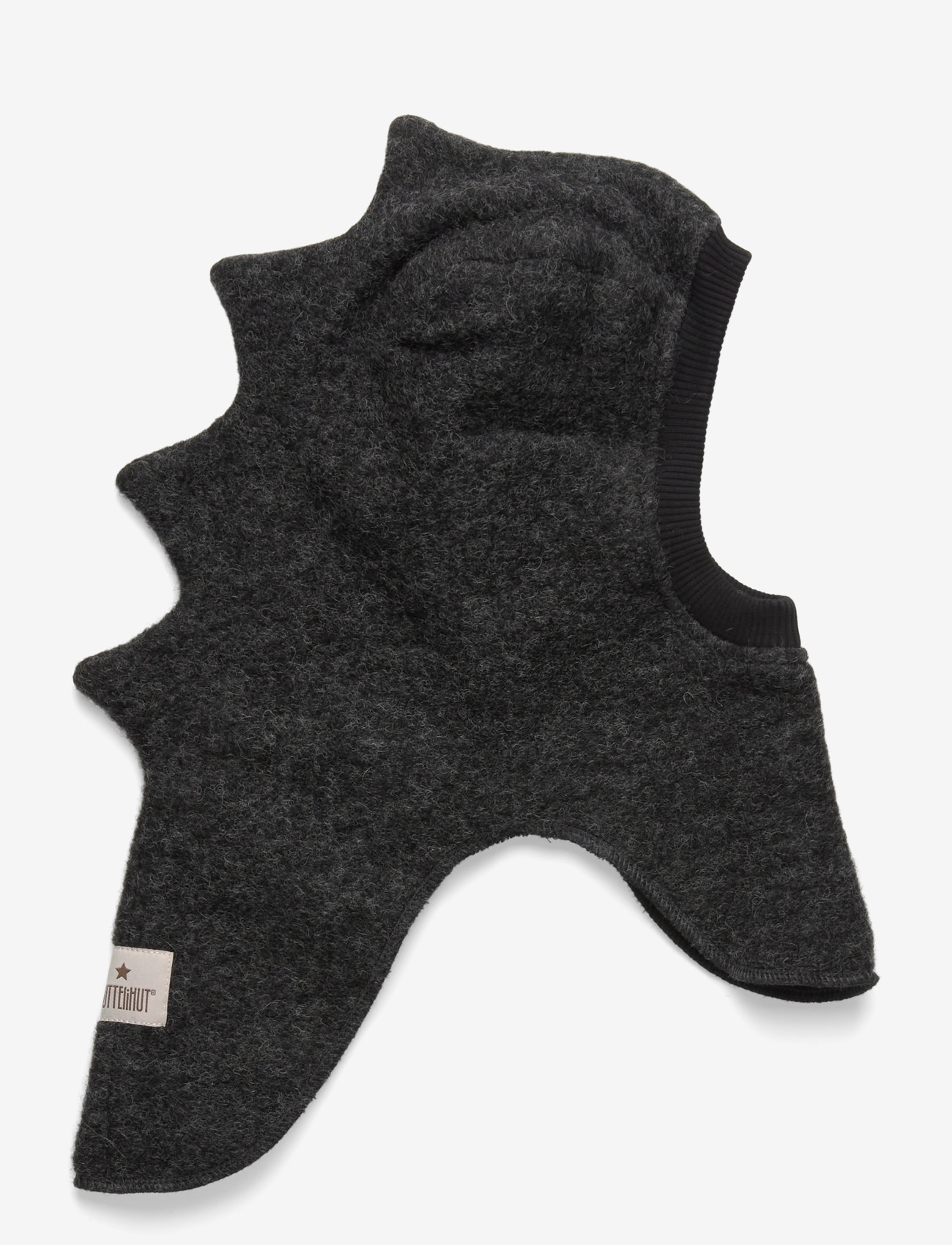 Huttelihut - Balaclava Triangles Wool - accessories - dark grey melange - 0