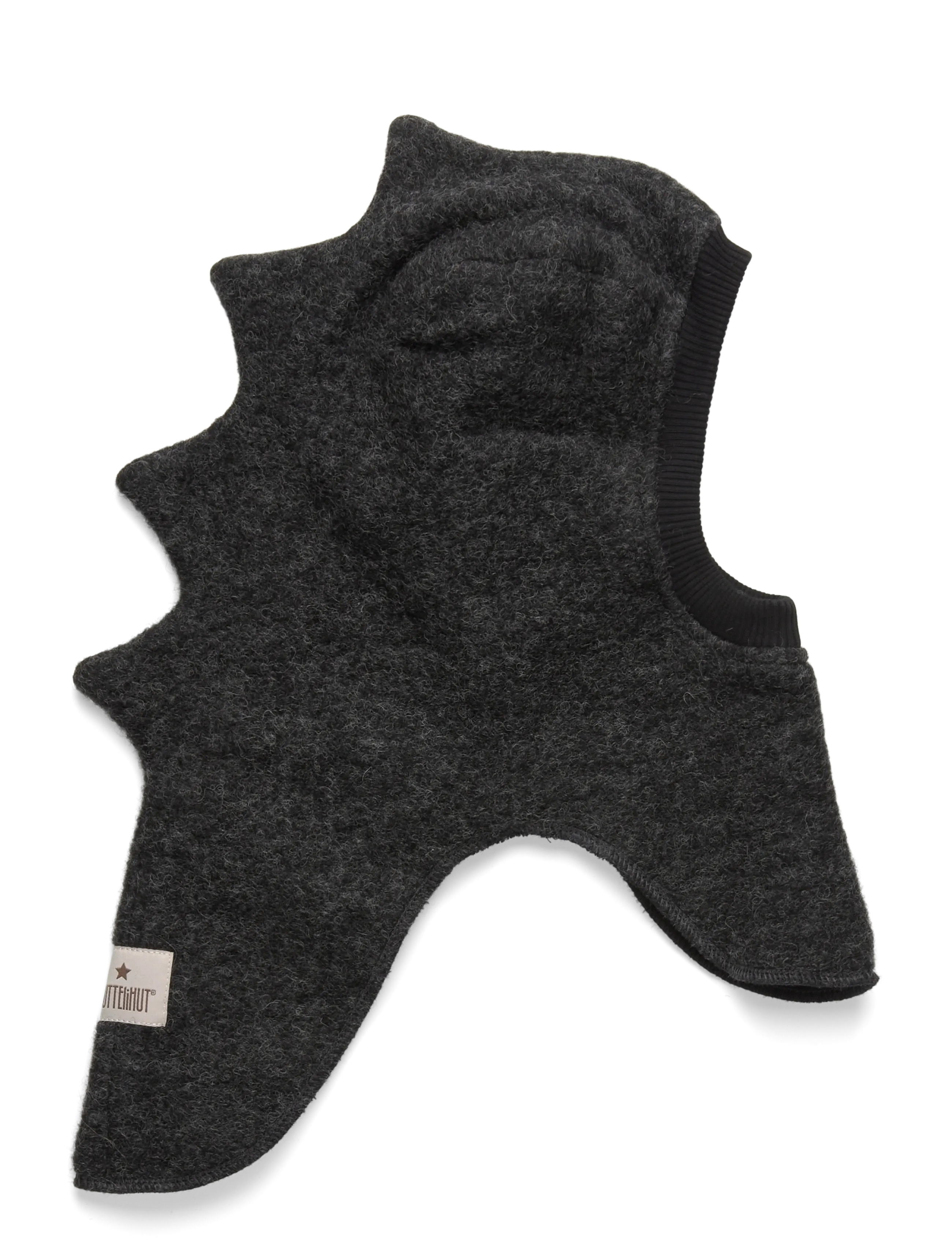 Huttelihut Balaclava Triangles Wool - Tilbehør - DARK GREY MELANGE / grey
