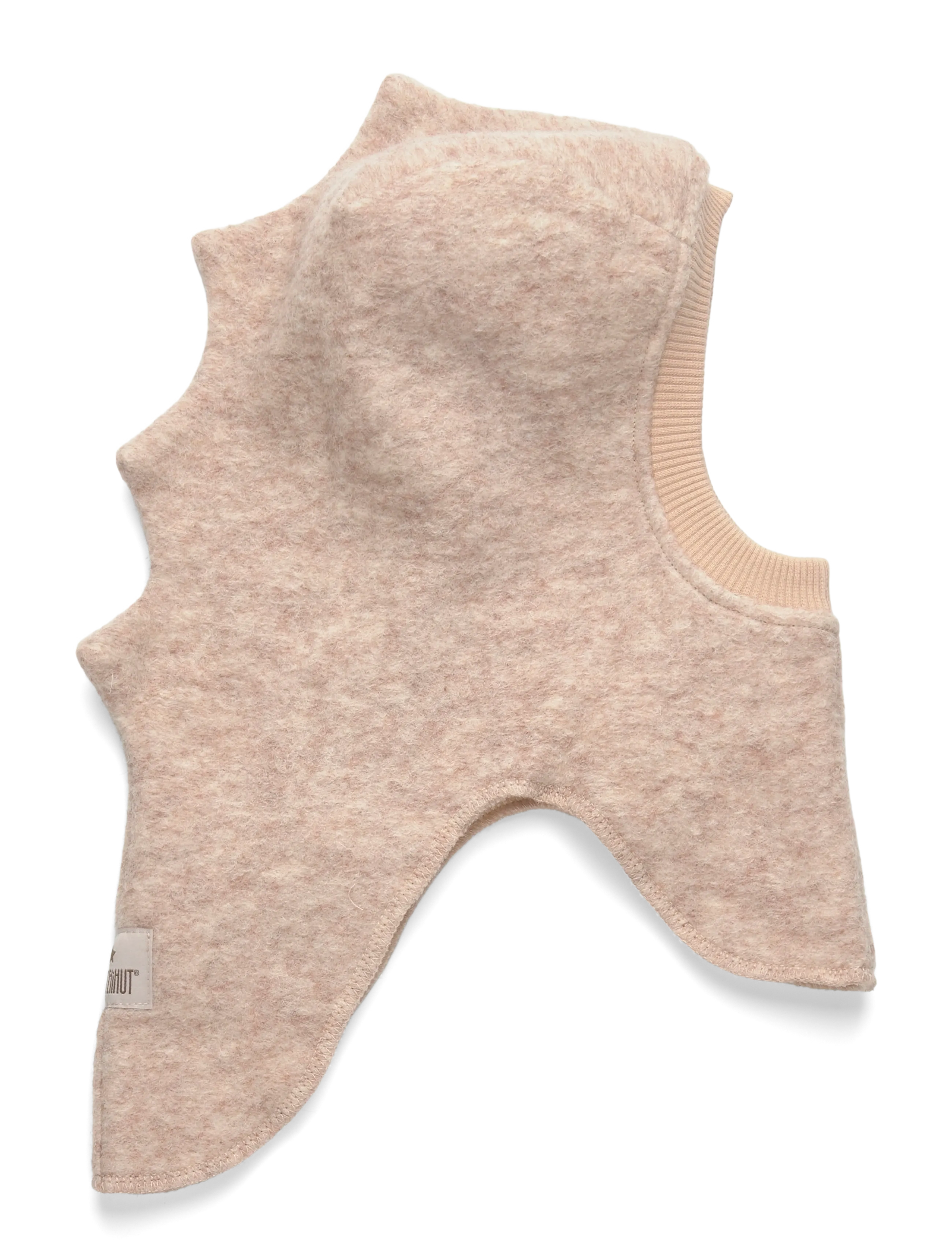 Huttelihut Balaclava Triangles Wool - Mützen - SAND MELANGE / pink/rose