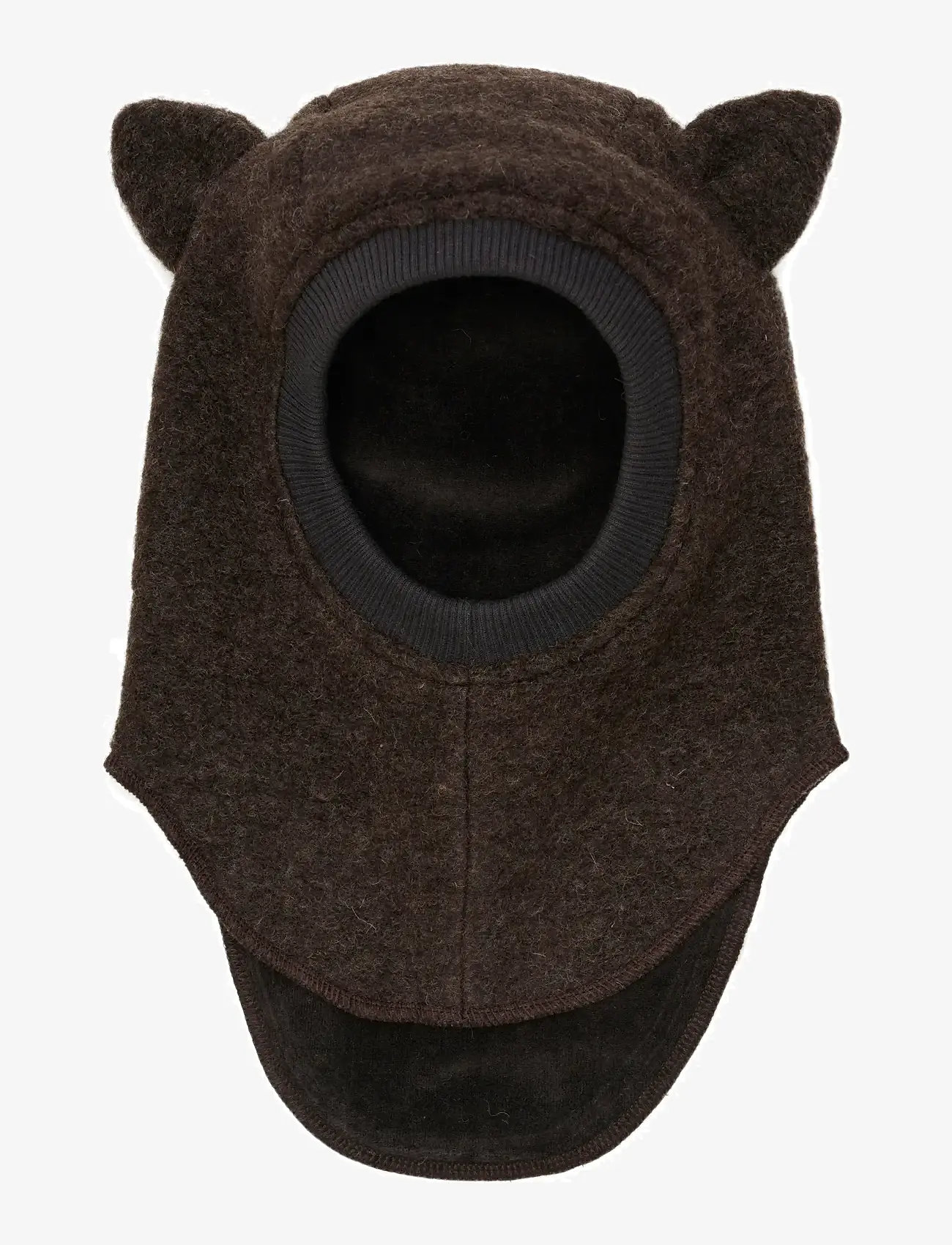Huttelihut - Balaclava Ears Wool - accessories - dark brown melange - 0