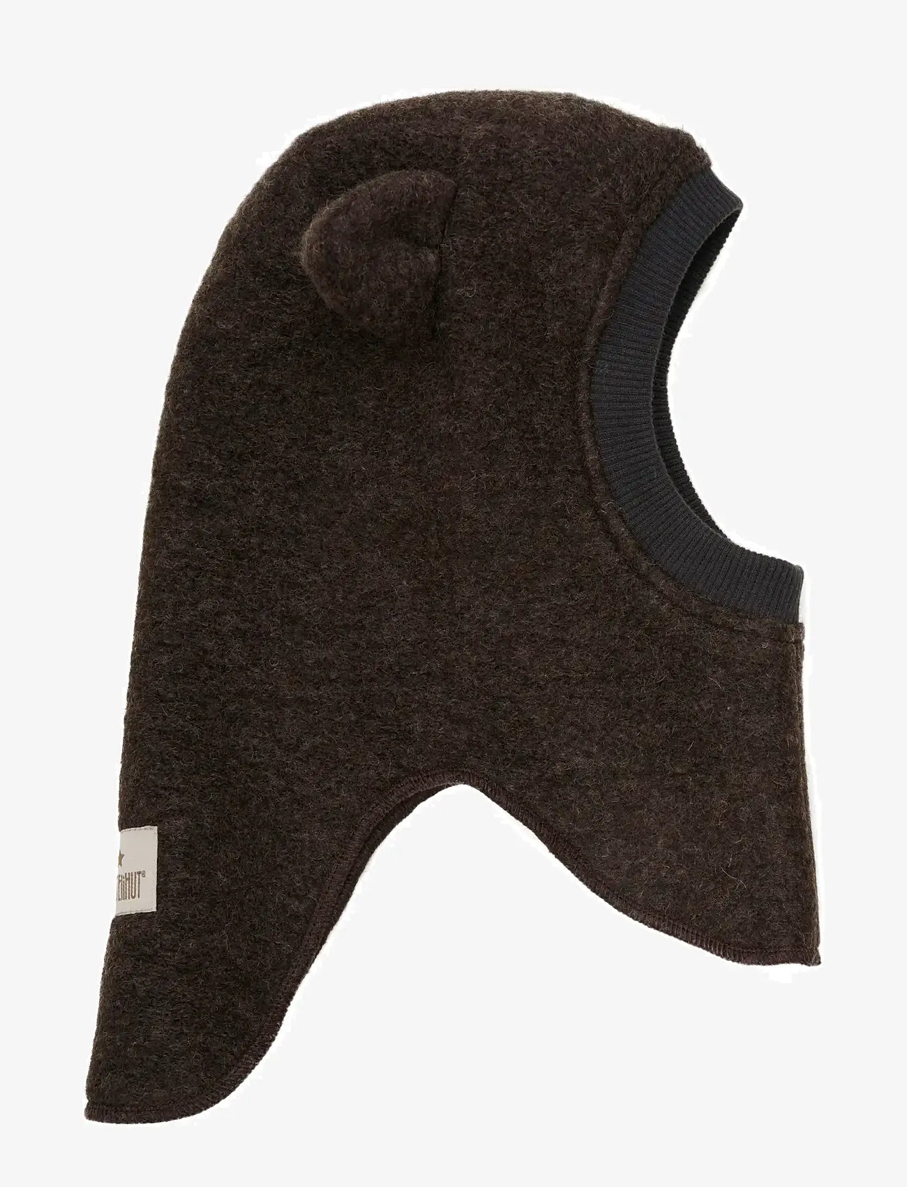 Huttelihut - Balaclava Ears Wool - accessories - dark brown melange - 1