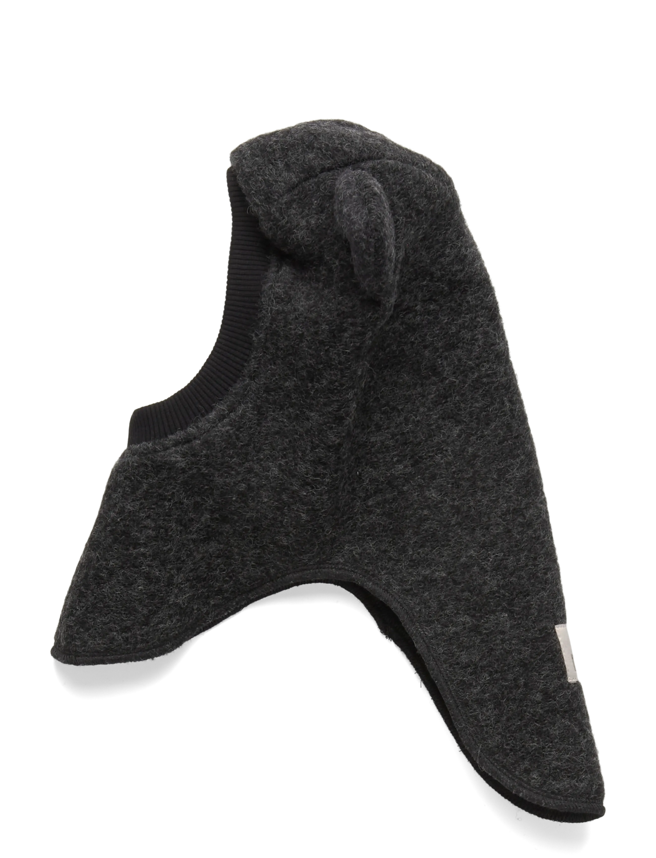 Huttelihut - Balaclava Ears Wool - dark grey melange - 1