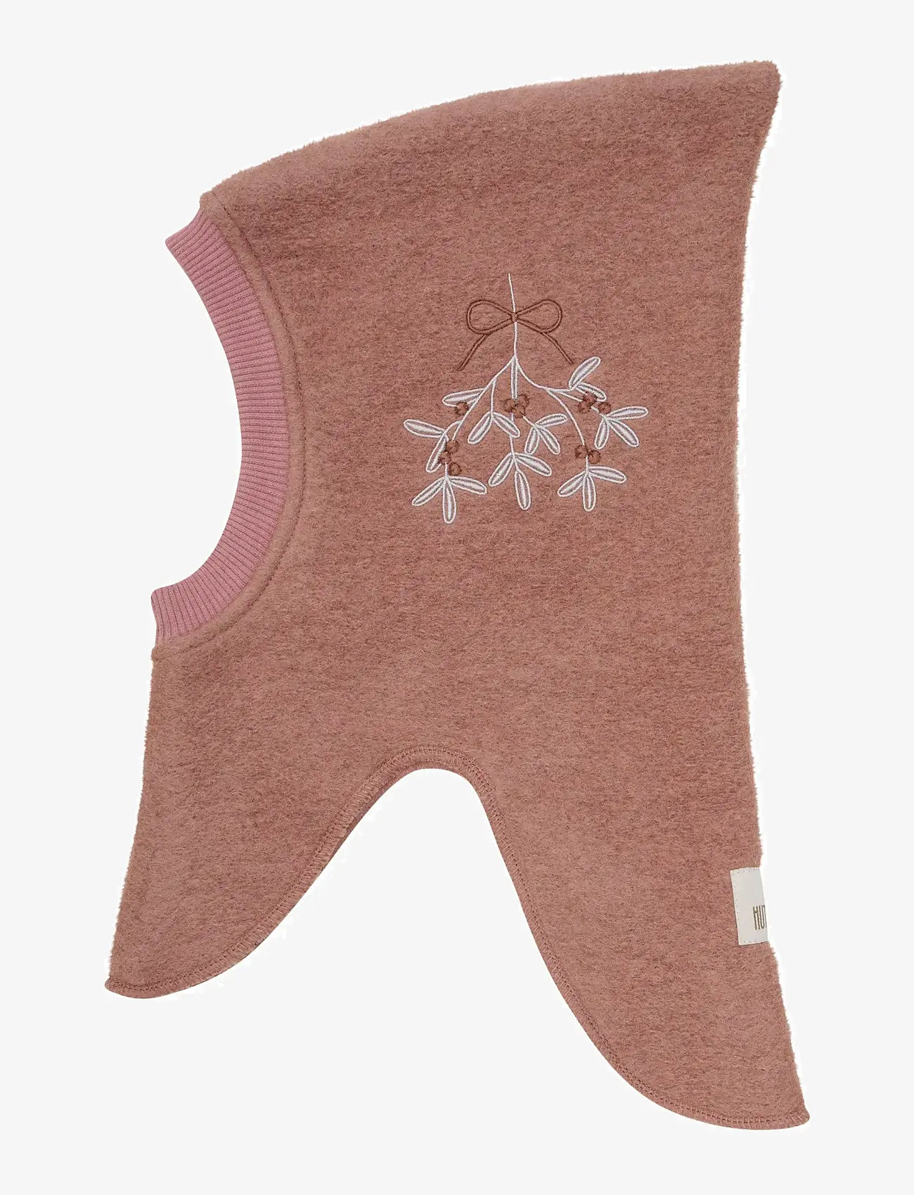 Huttelihut - Balaclava Emb. Wool - vinteraccessoarer - burlwood - 2